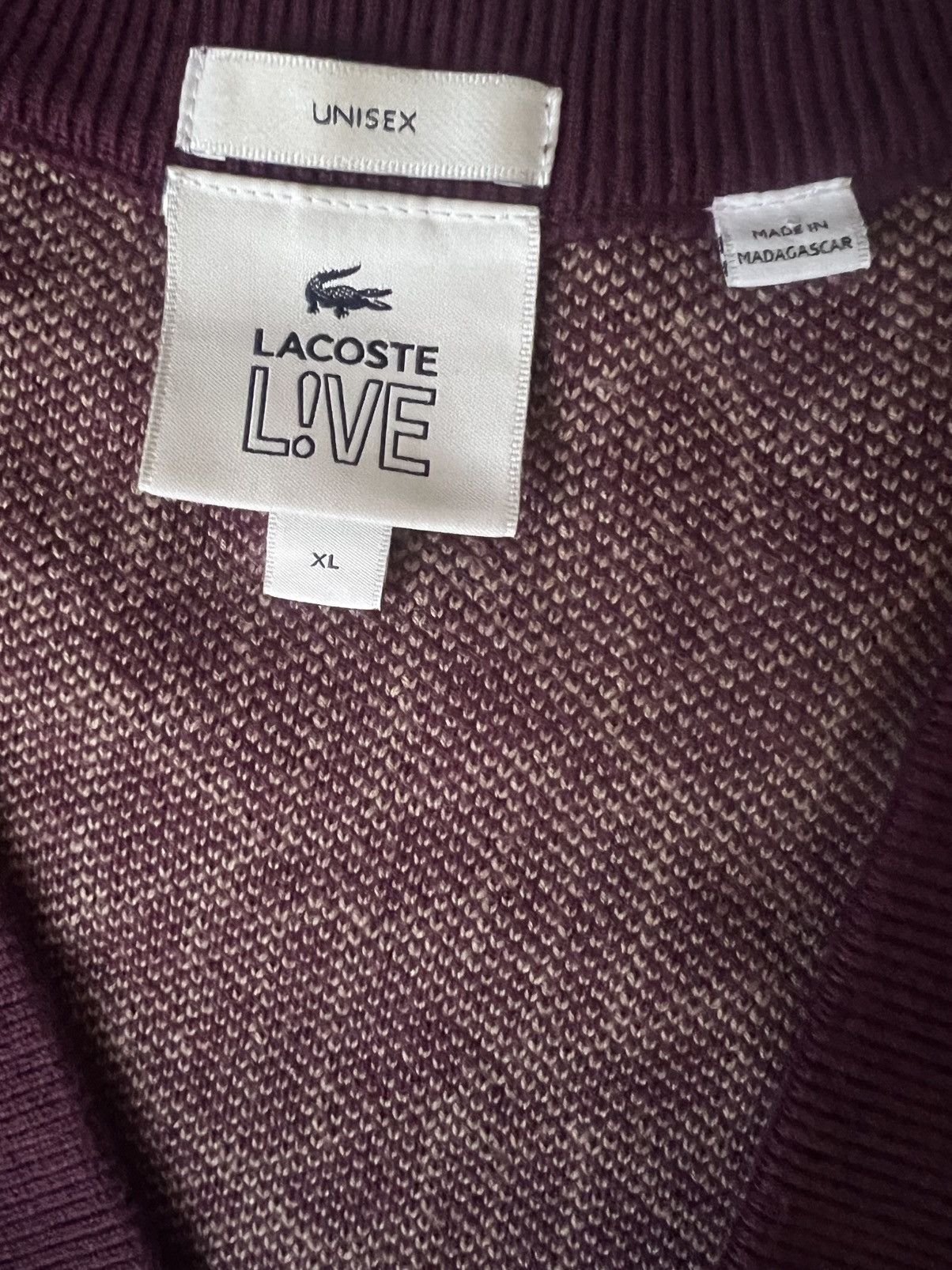Lacoste Lacoste Live Patterned Cardigan Size US XL / EU 56 / 4 - 5 Thumbnail