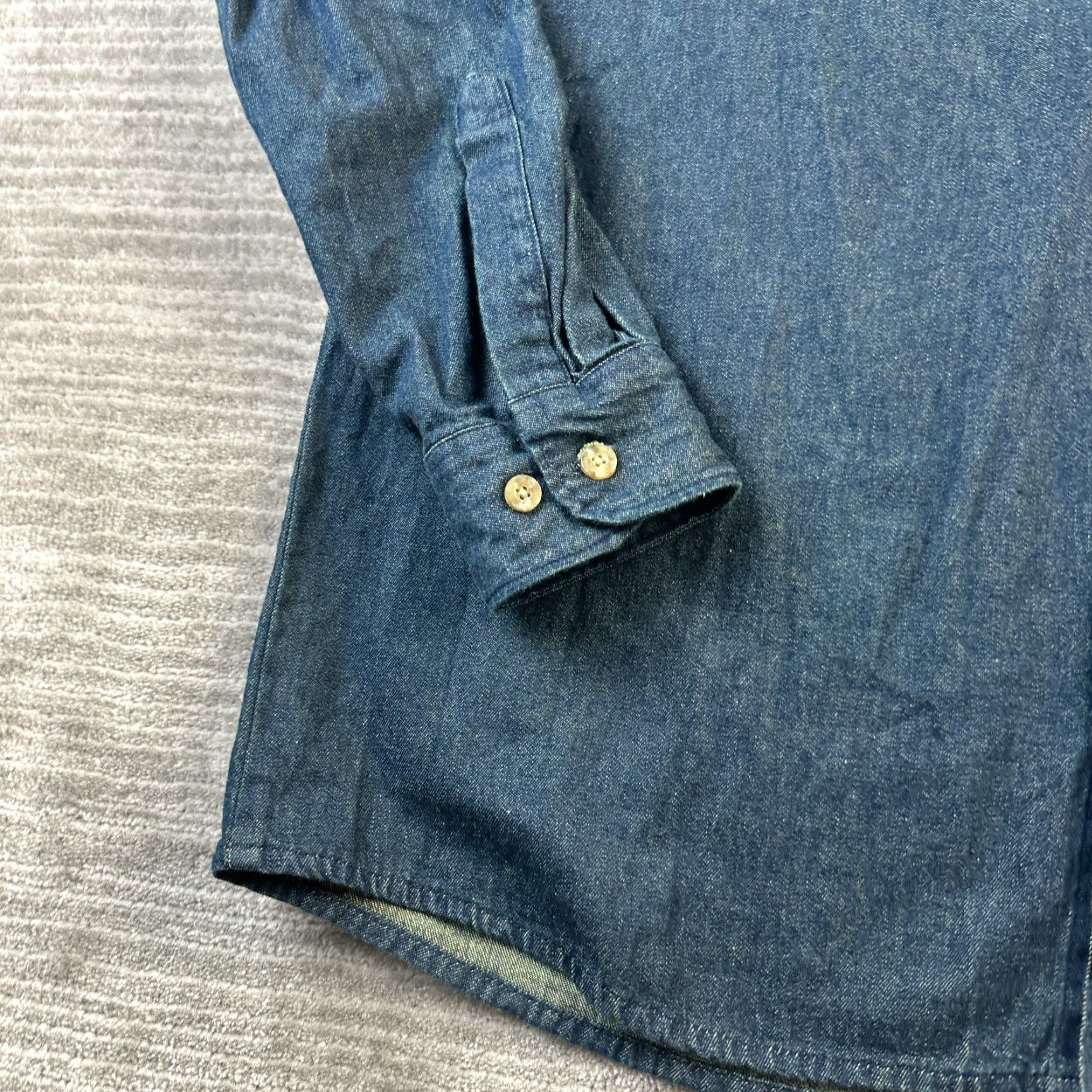 Dickies Dickies Shirt Mens Large Blue Denim Button Up Workwear Shirt Size US L / EU 52-54 / 3 - 4 Thumbnail