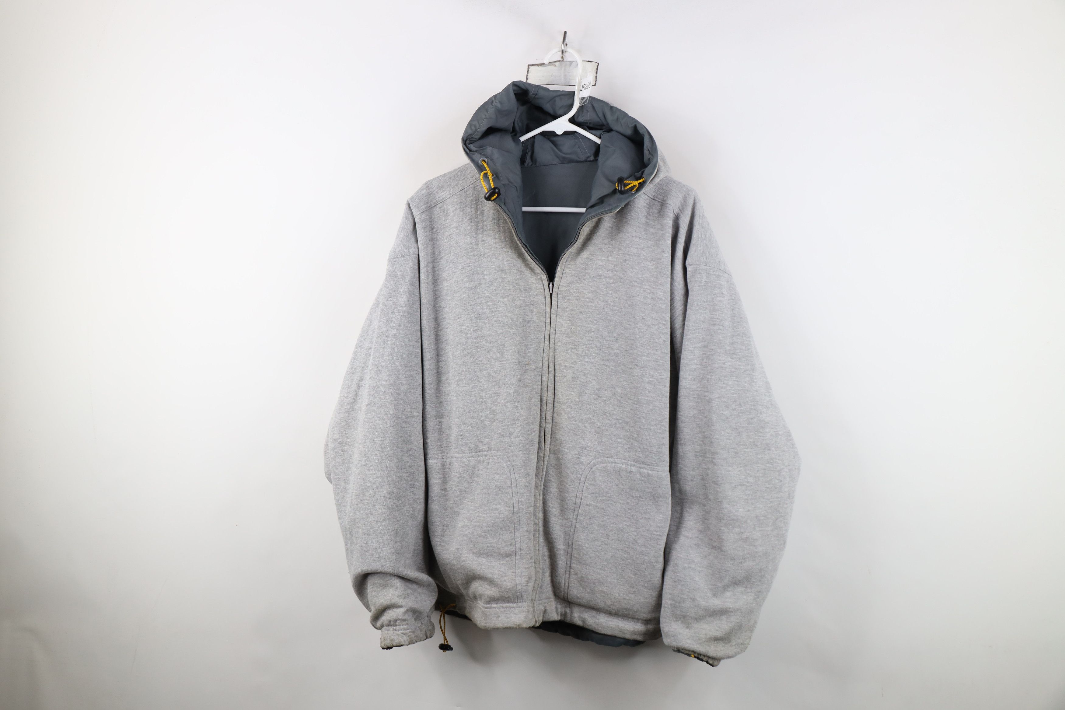 Starter Vintage 90s Starter Reversible Lined Hooded Jacket Gray Size US M / EU 48-50 / 2 - 12 Thumbnail