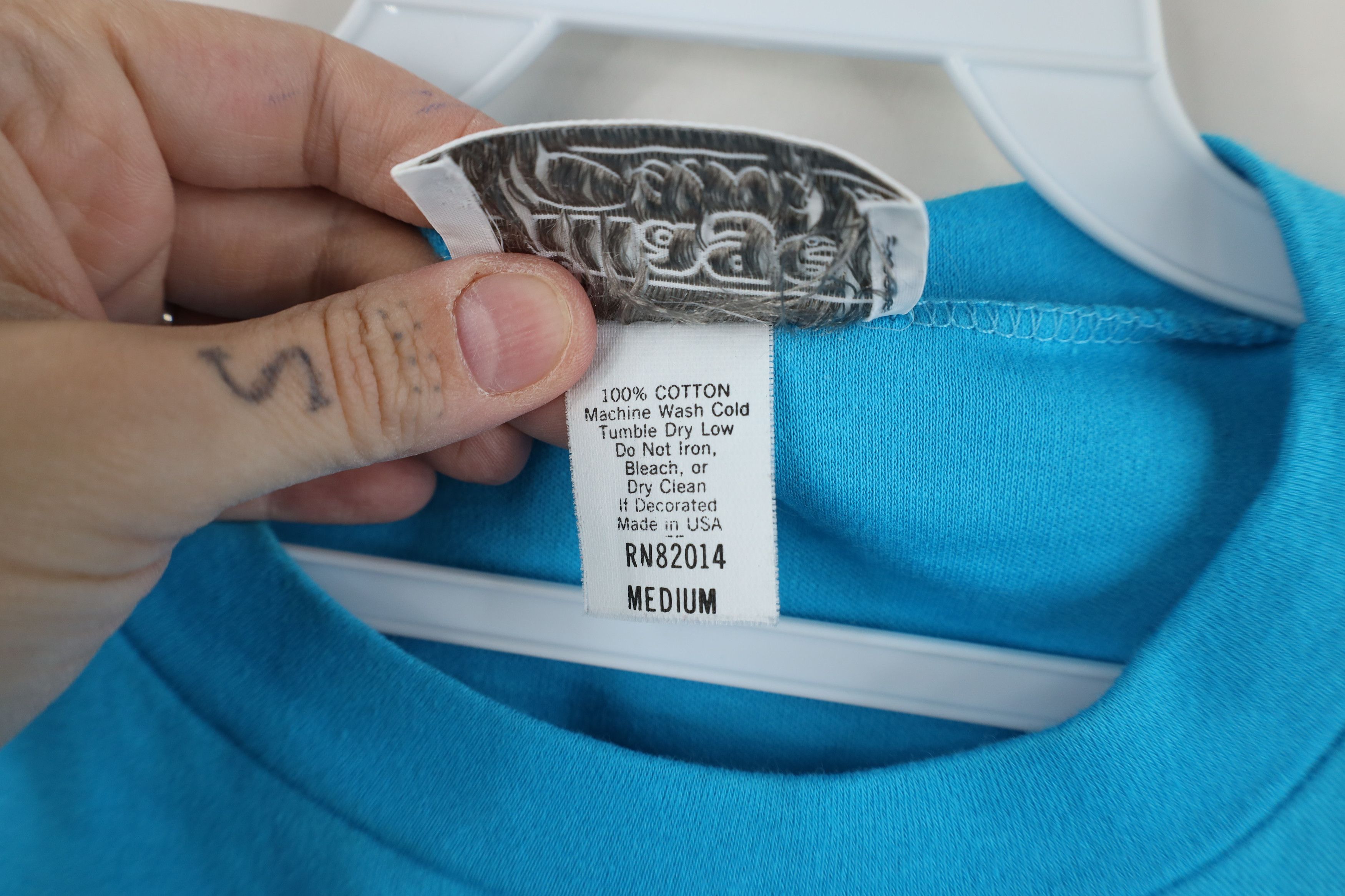 Vintage Vintage 90s Streetwear Cotton Short Sleeve T-Shirt Blue USA Size M / US 6-8 / IT 42-44 - 5 Thumbnail