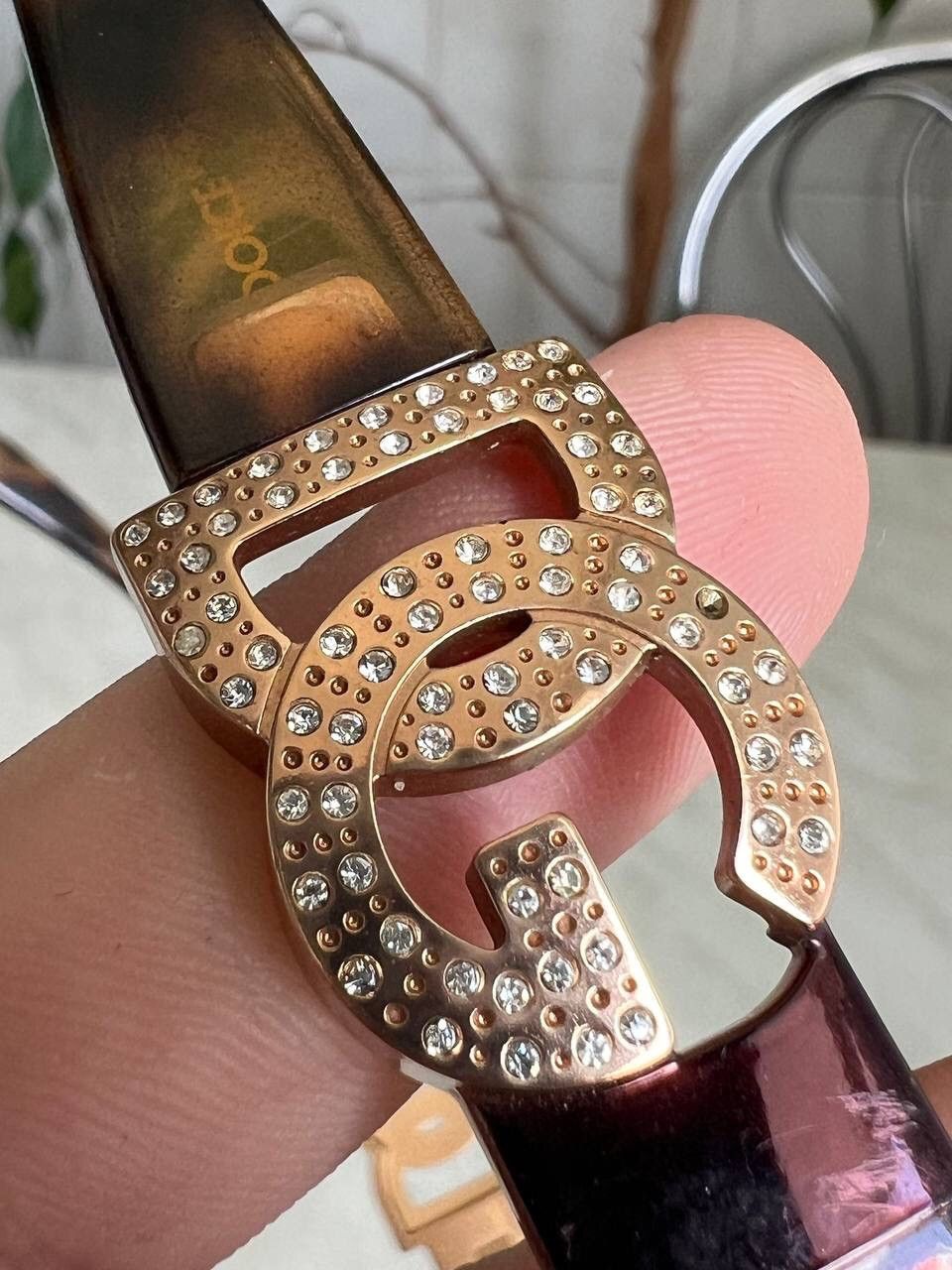 Dolce & Gabbana × Vintage Y2K Dolce & Gabbana Sunglasses Rhinestone Strass 2000s Wrap Size ONE SIZE - 8 Thumbnail