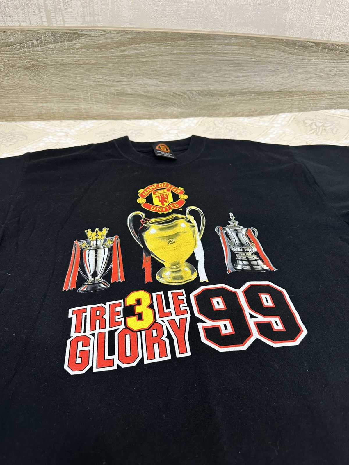 Vintage 🔥 Manchester United Treble Glory 1998 1999 T Shirt Vintage Size US L / EU 52-54 / 3 - 5 Thumbnail