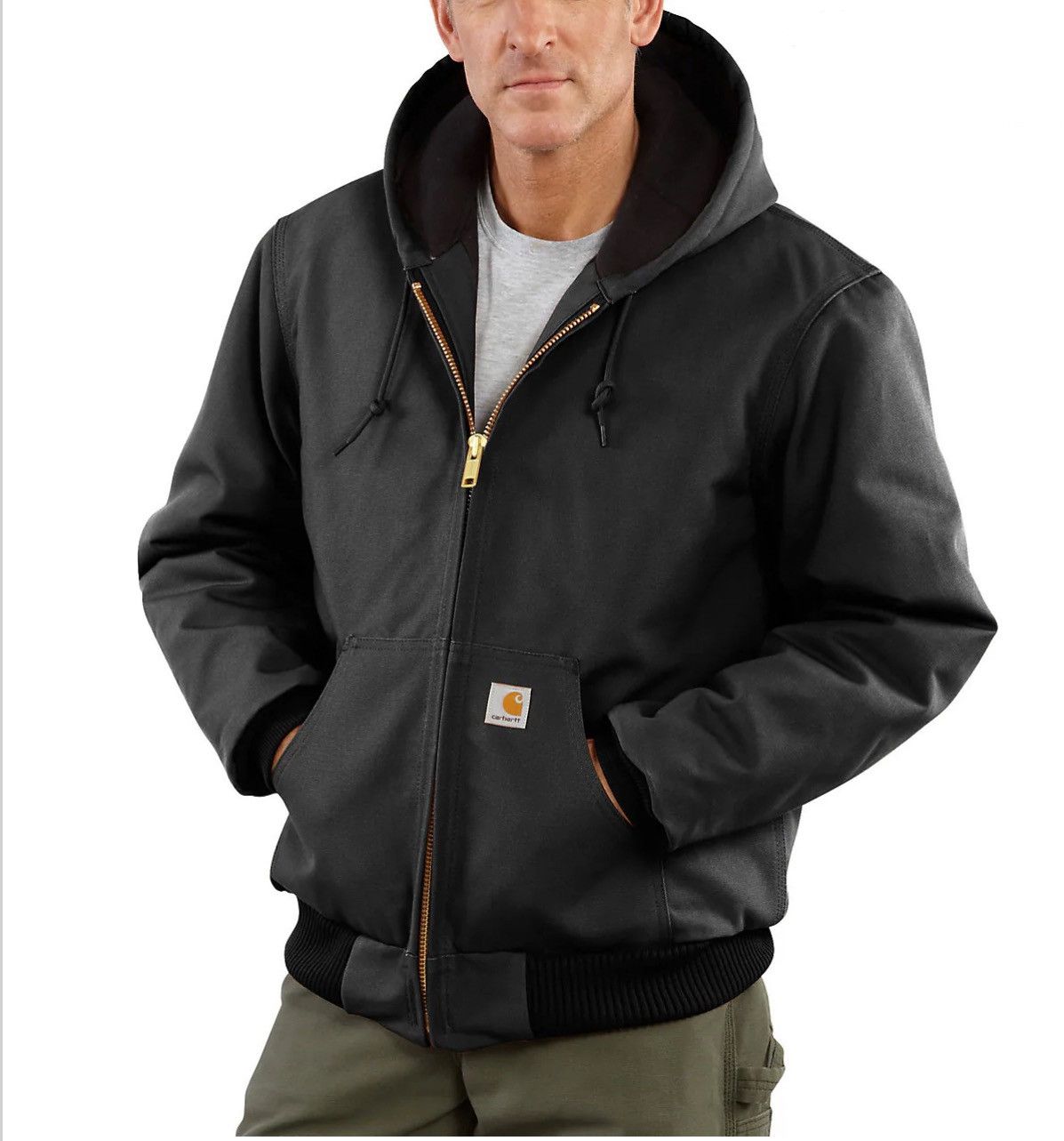Carhartt Carhartt Men's Loose Fit Firm Duck ThermalLined Jacket Size US L / EU 52-54 / 3 - 1 Thumbnail