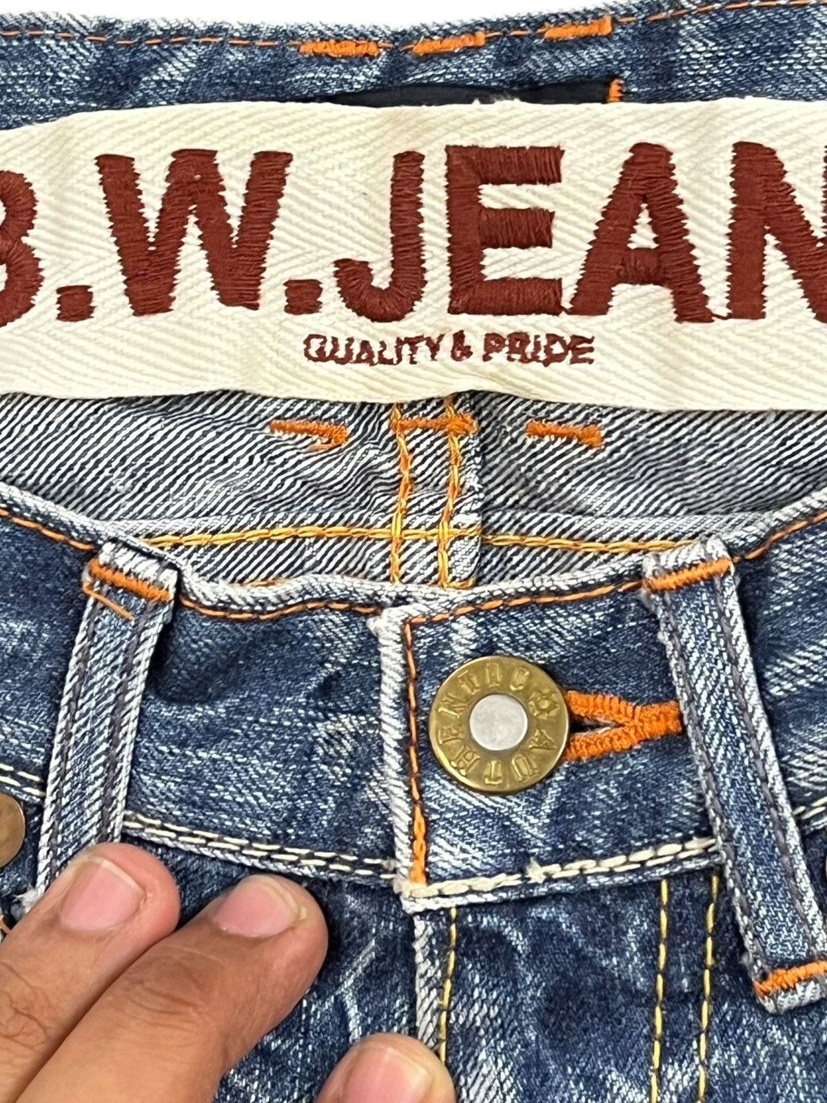 Japan Blue × Le Grande Bleu (L.G.B.) Vintage Blue Way Faded Denim Size US 30 / EU 46 - 7 Thumbnail