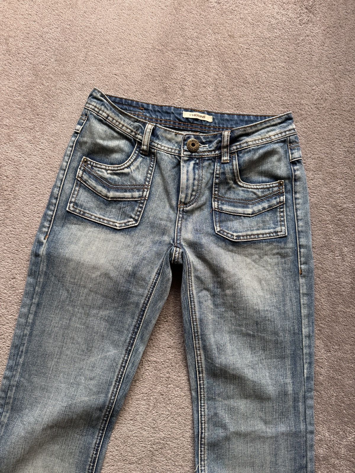 Japanese Brand Flared Crazy Jeans Y2K Washed Denim LGB ifsixwasnine vibe Size US 28 / EU 44 - 3 Thumbnail