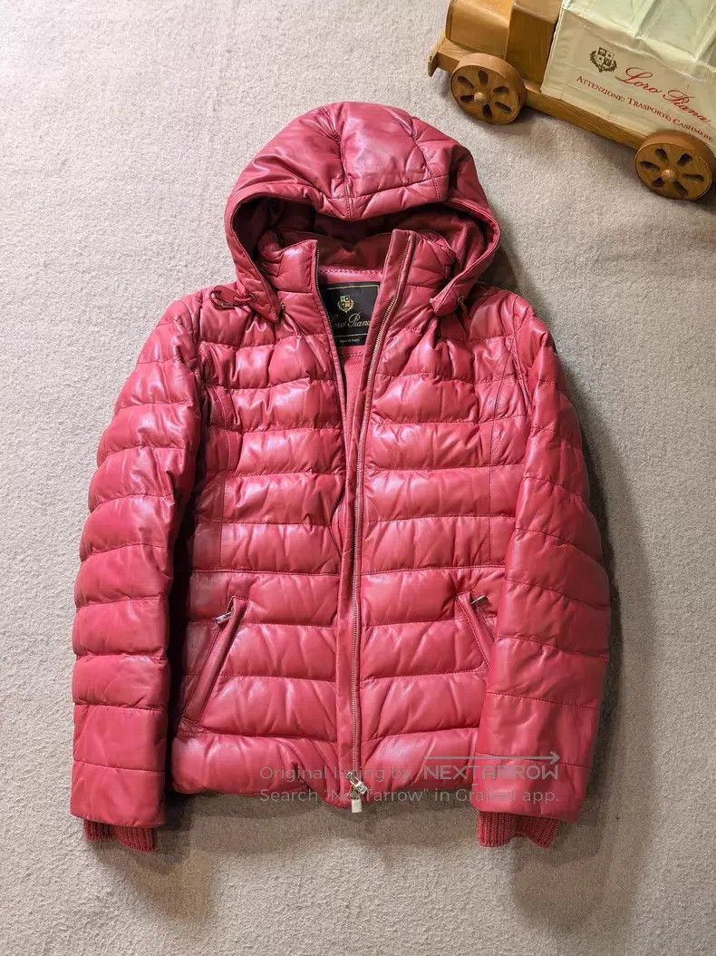 Loro Piana Loro Piana Lamb Leather Hooded Down Jacket Size S / US 4 / IT 40 - 2 Thumbnail