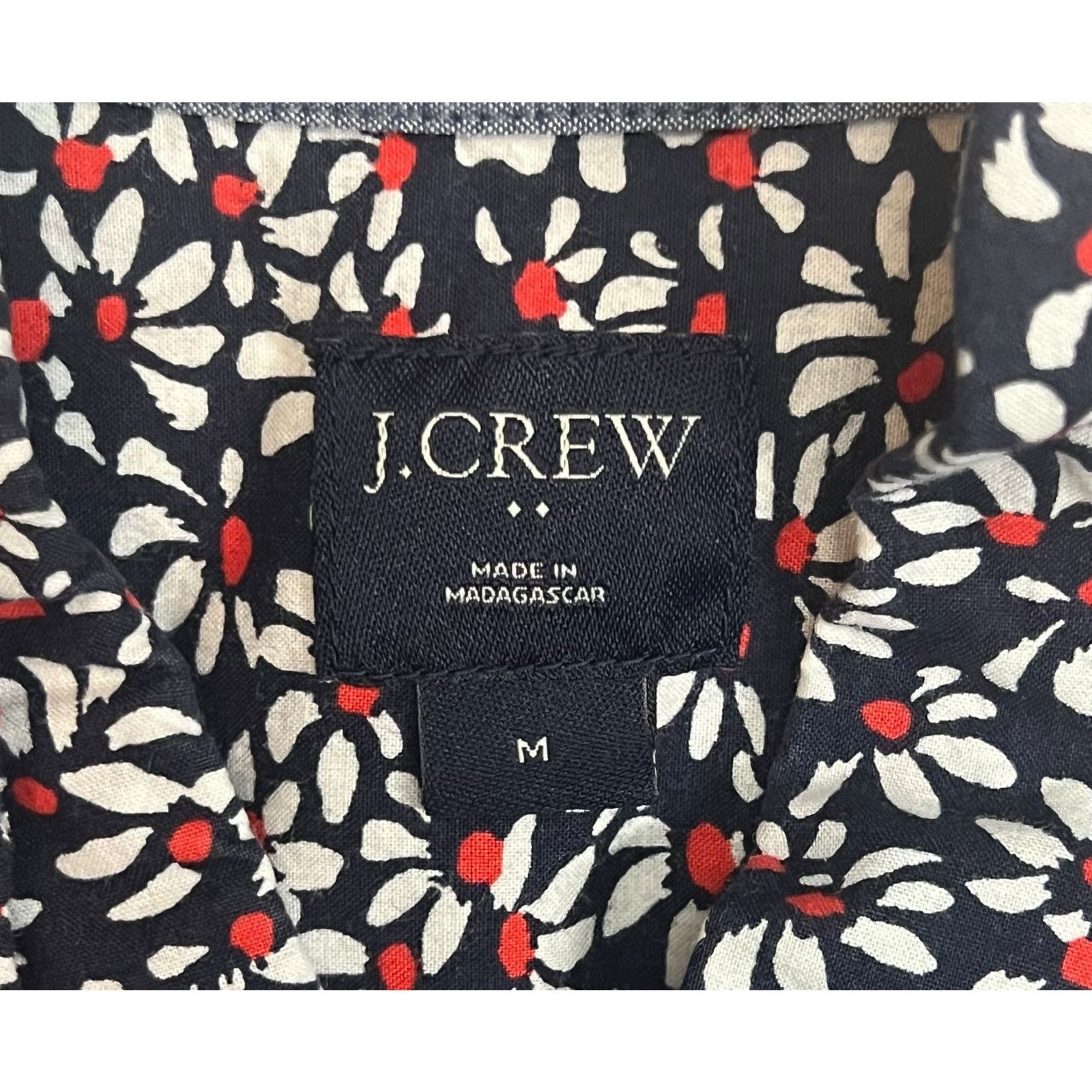 J.Crew J.Crew Men’s Short Sleeve Button-Up Shirt White Floral Print Size US M / EU 48-50 / 2 - 3 Thumbnail
