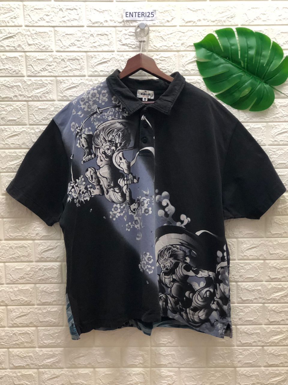 Japanese Brand Sukajan Long Sleeve Karakuri Tamashi Embroidery Tshirt 5L Size US XXL / EU 58 / 5 - 8 Thumbnail