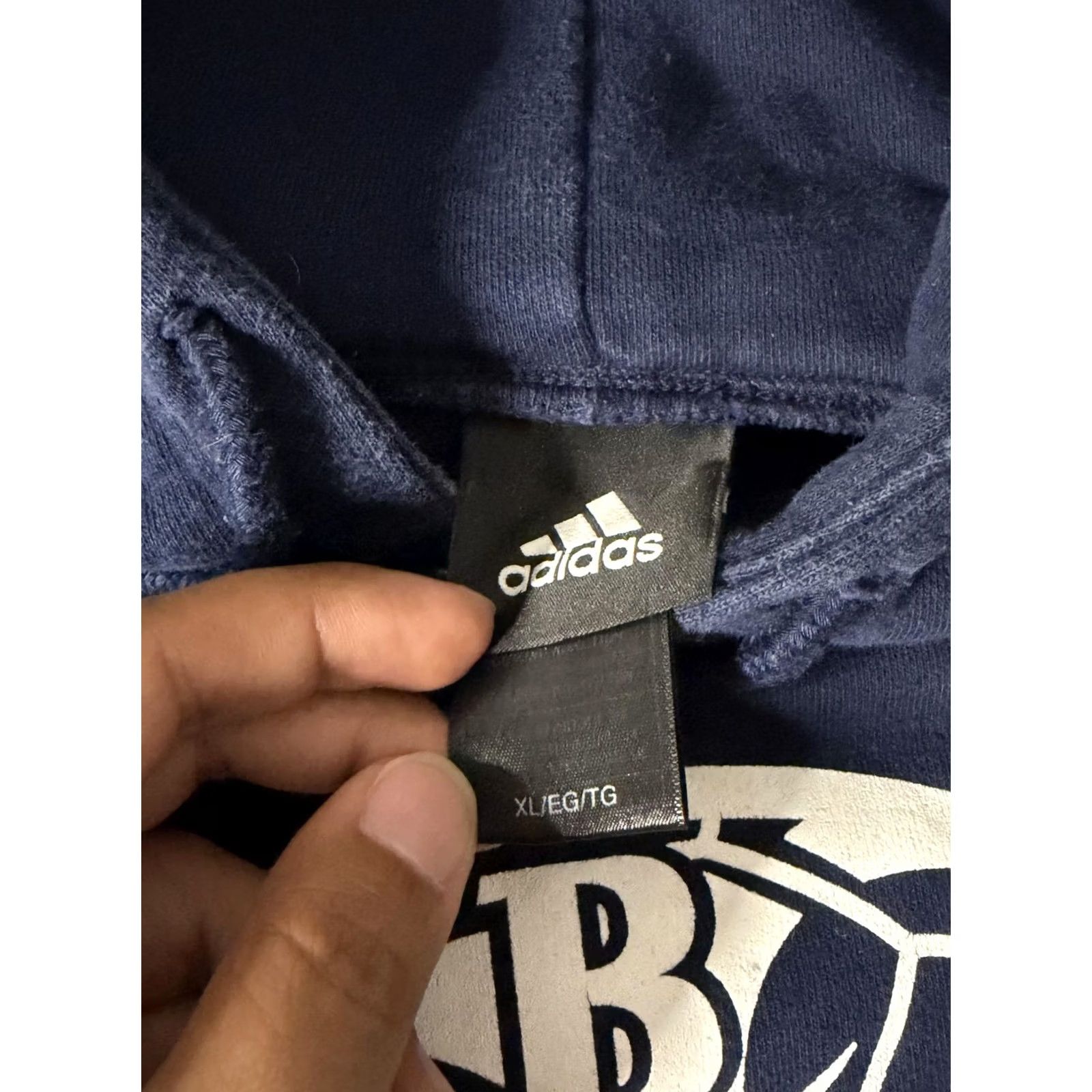 Adidas Adidas Mens XL Blue Fleece Pullover - Berkeley Soccer Graphic Hoodie Size US XL / EU 56 / 4 - 6 Thumbnail