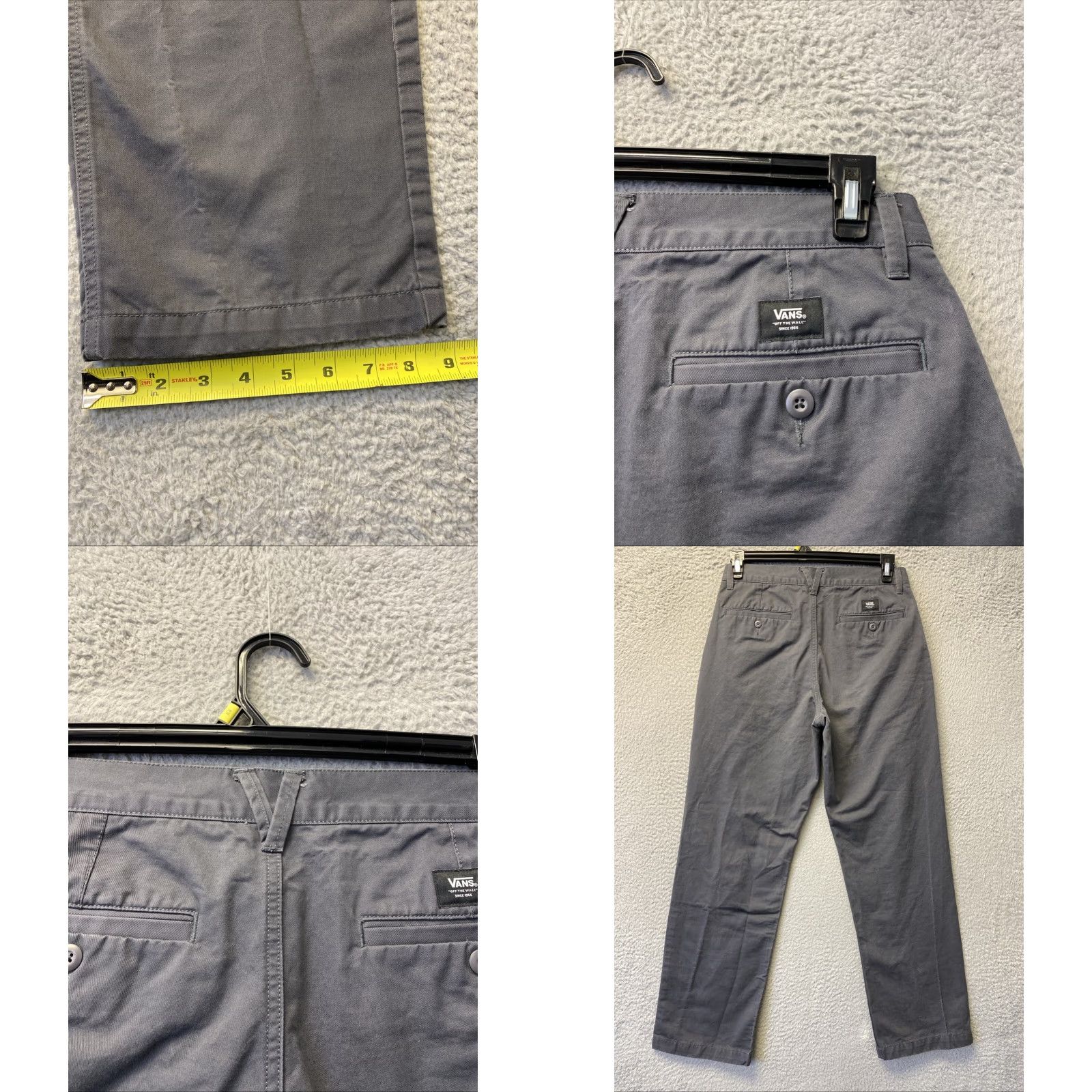 Vans VANS Chino Pants Men's 29 Gray Relaxed Fit Double Knee Casual Skater Size US 29 - 8 Thumbnail