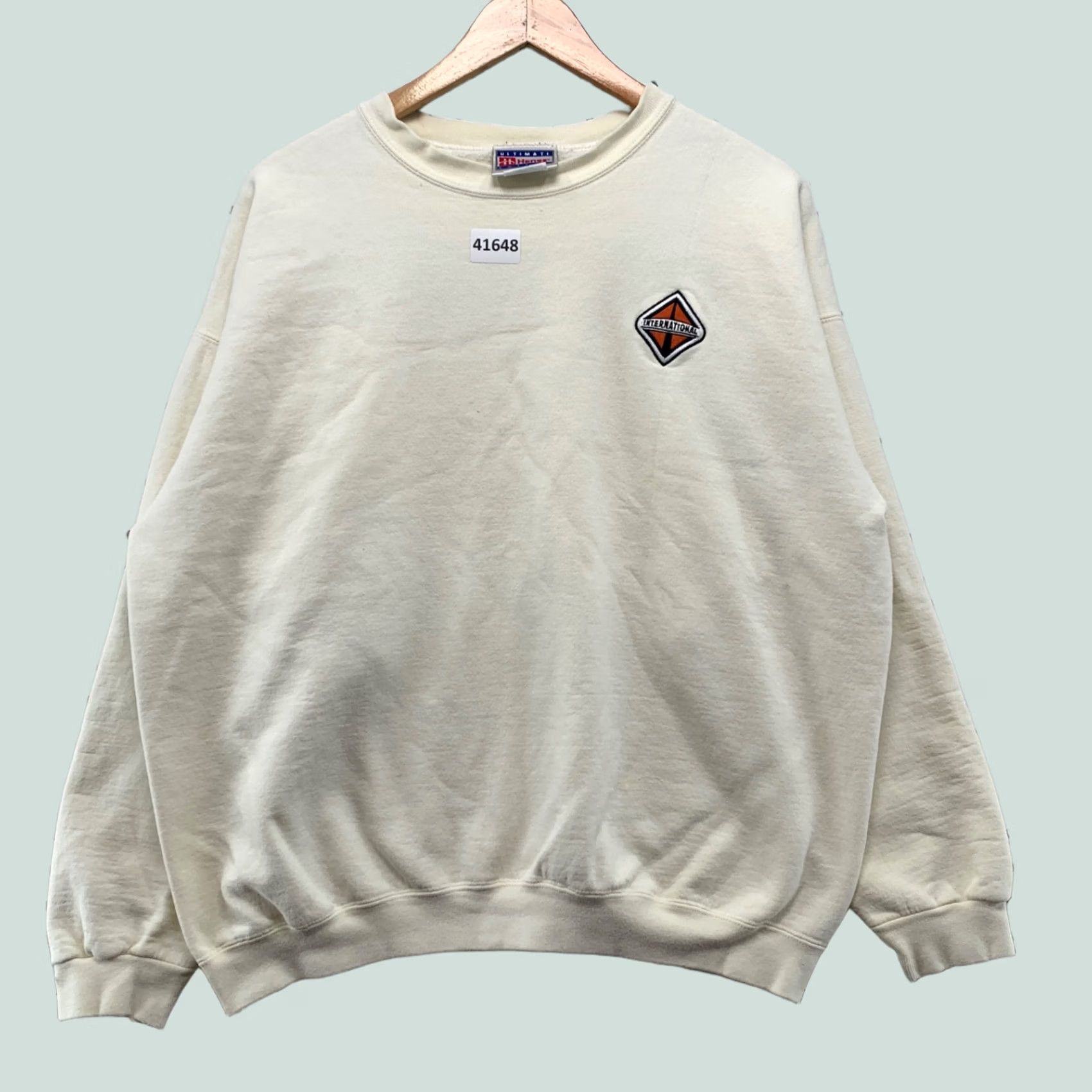 Hanes VINTAGE International Truck Crewneck Sweatshirt Mens Large Beige Fleece USA Size US L / EU 52-54 / 3 - 1 Thumbnail