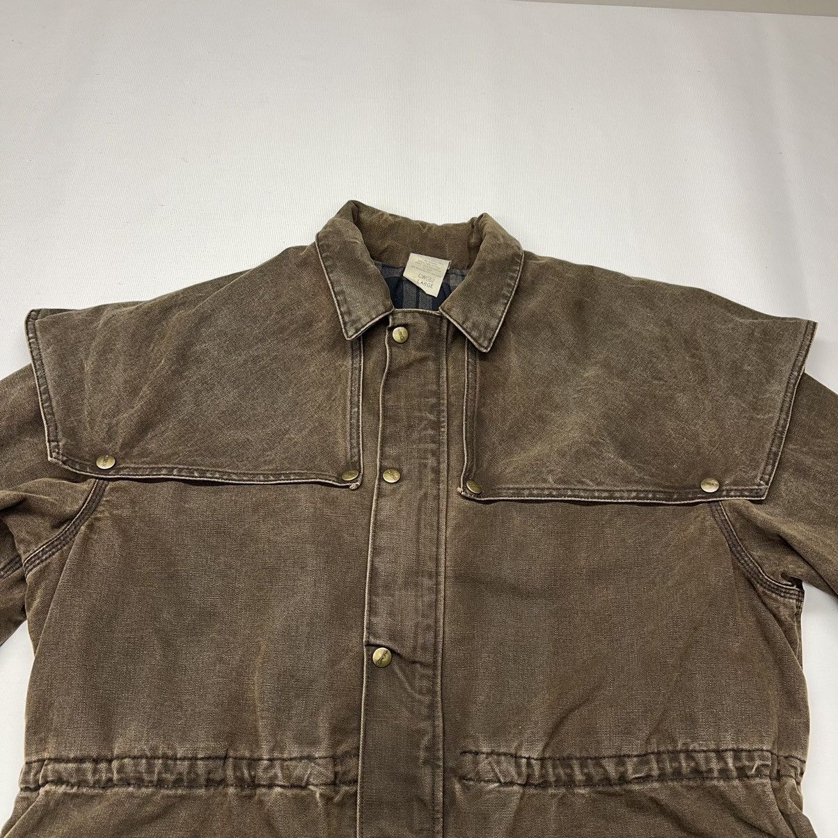 Carhartt × Vintage Carhartt Jacket Brown Duster Chore Barn Coat Canvas Full Zip Size US L / EU 52-54 / 3 - 5 Thumbnail