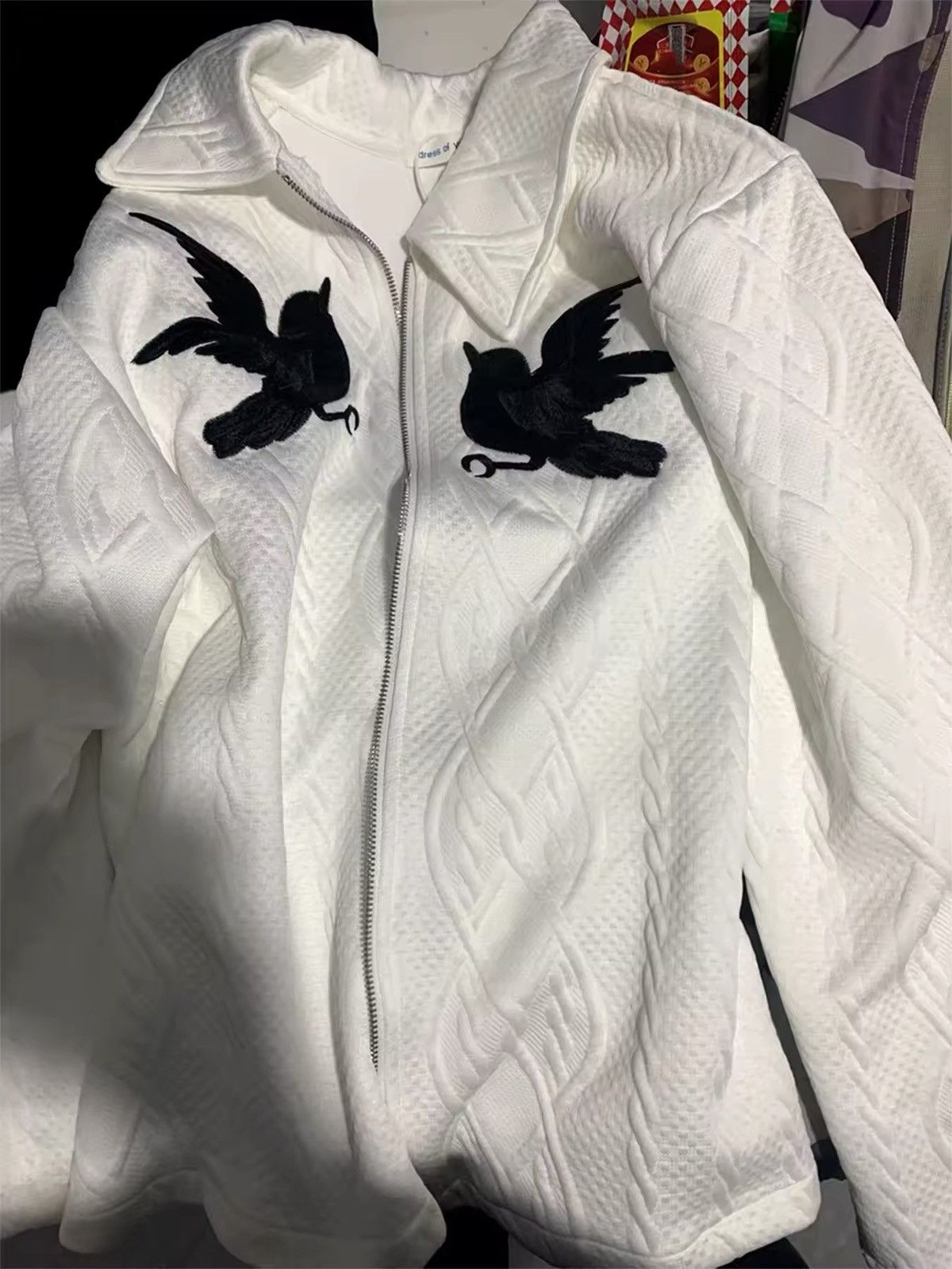 Japanese Brand × Vintage Vintage Men Embroidery Jacquard Long Sleeve Jacket Size US XXL / EU 58 / 5 - 5 Thumbnail