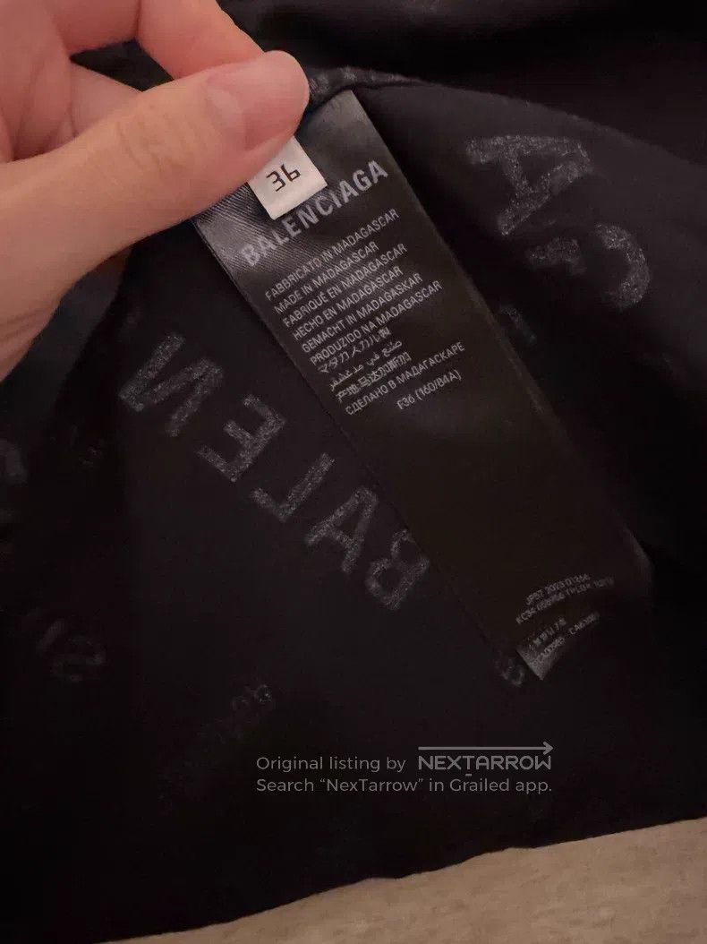 Balenciaga Balenciaga Letter Printed Long Sleeve Shirt Size XS / US 0-2 / IT 36-38 - 4 Thumbnail