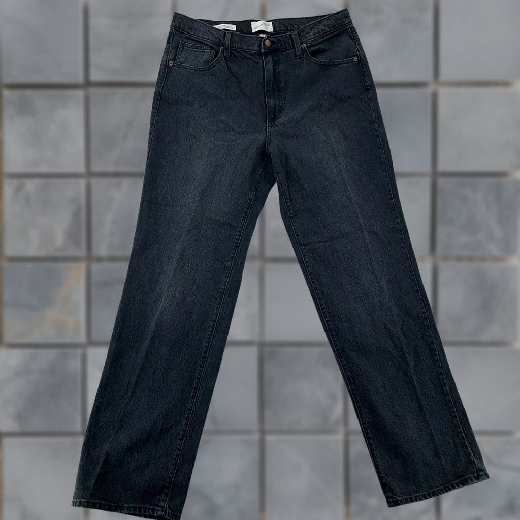 Vintage VINTAGE Universal Thread High Rise 90s Straight Jeans Womens 14R Washed Black 36x31 Mens Womens Size 36" / US 14 / IT 50 - 1 Thumbnail