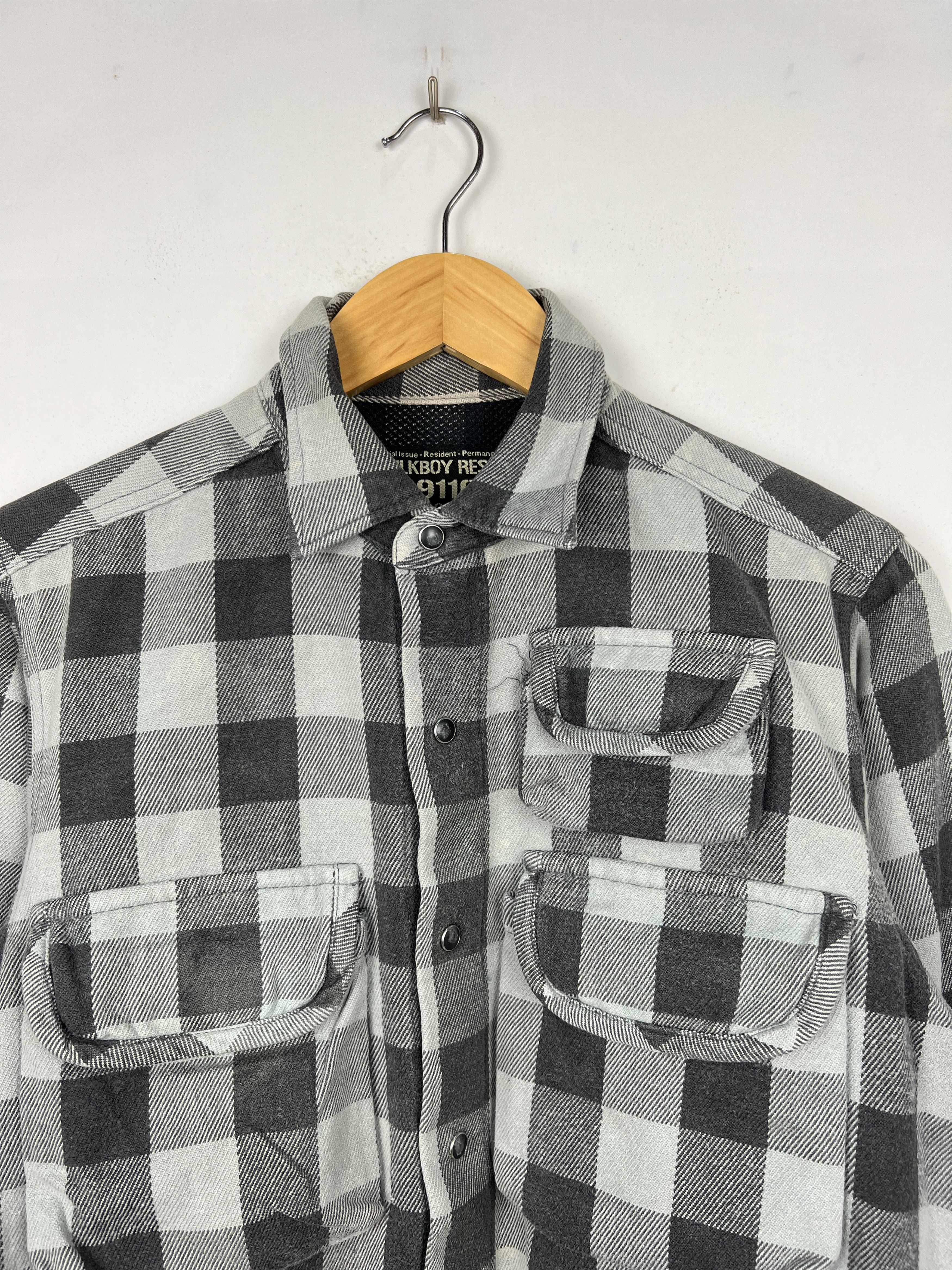 Japanese Brand Milkboy Checkered Board Multipocket Flannel Jacket Size US M / EU 48-50 / 2 - 2 Thumbnail