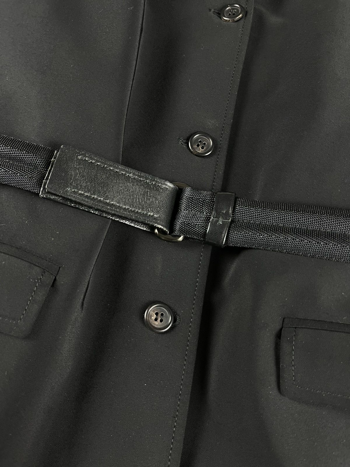 Prada Prada Belted Linen Formal Overcoat FW 1999 Size S / US 4 / IT 40 - 4 Thumbnail