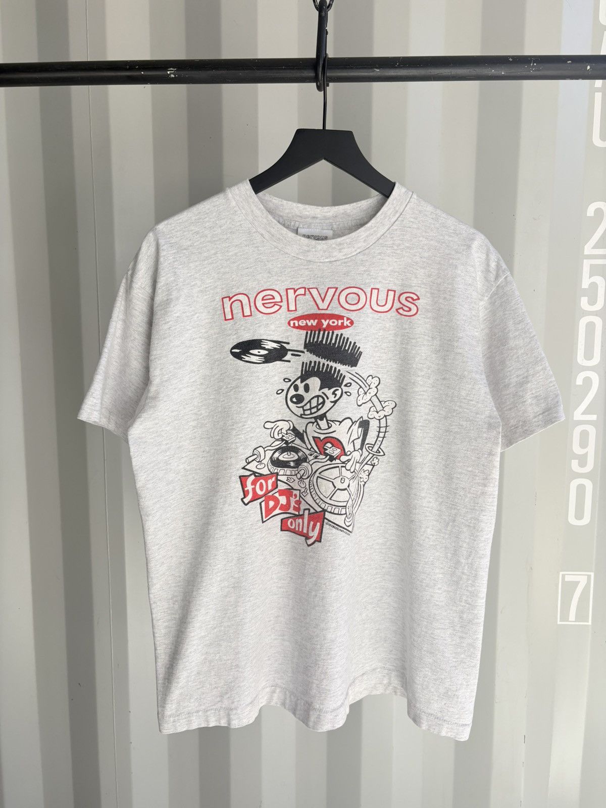 Band Tees Vintage Nervous Records DJ’s Distressed Shirt Grunge Band Size US XL / EU 56 / 4 - 1 Thumbnail