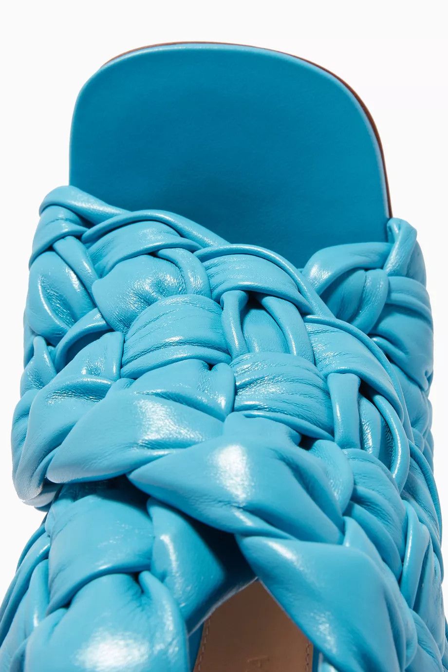 Bottega Veneta o1y0725 Spool Heel Sandals in Azure Size US 6 / IT 36 - 3 Thumbnail