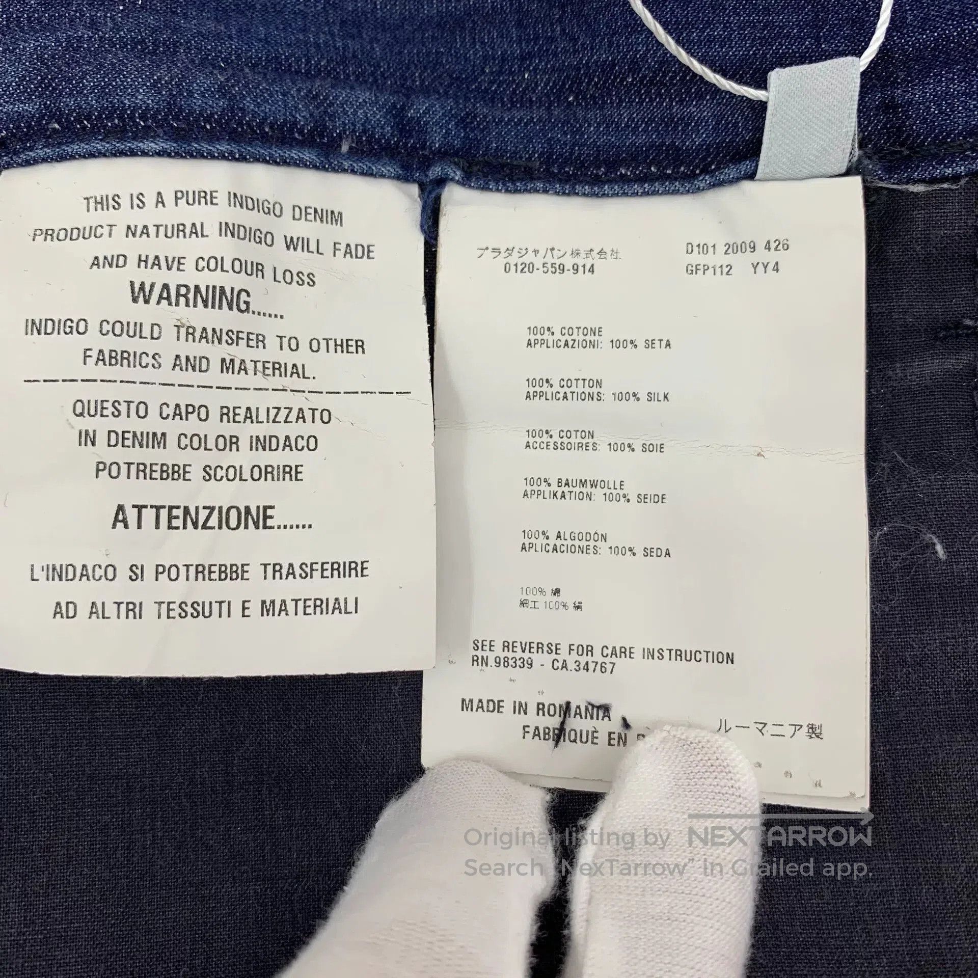 Prada Prada Dark Blue Cotton Denim Shorts. Size 25" / US 0 / IT 36 - 8 Thumbnail