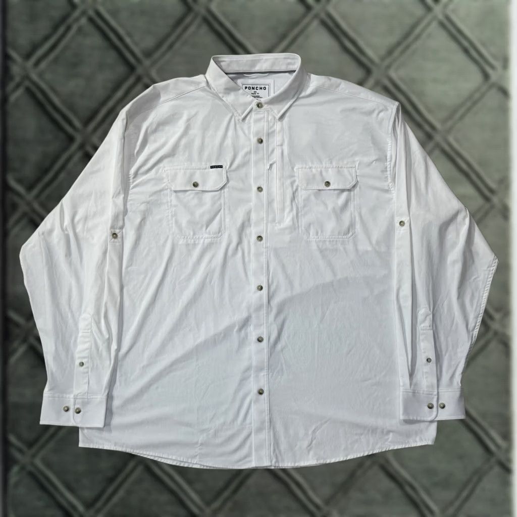 Vintage Poncho The Original Button Up Shirt XXL Vented Long Sleeve Workwear Outdoors Iceman Size US XXL / EU 58 / 5 - 1 Thumbnail
