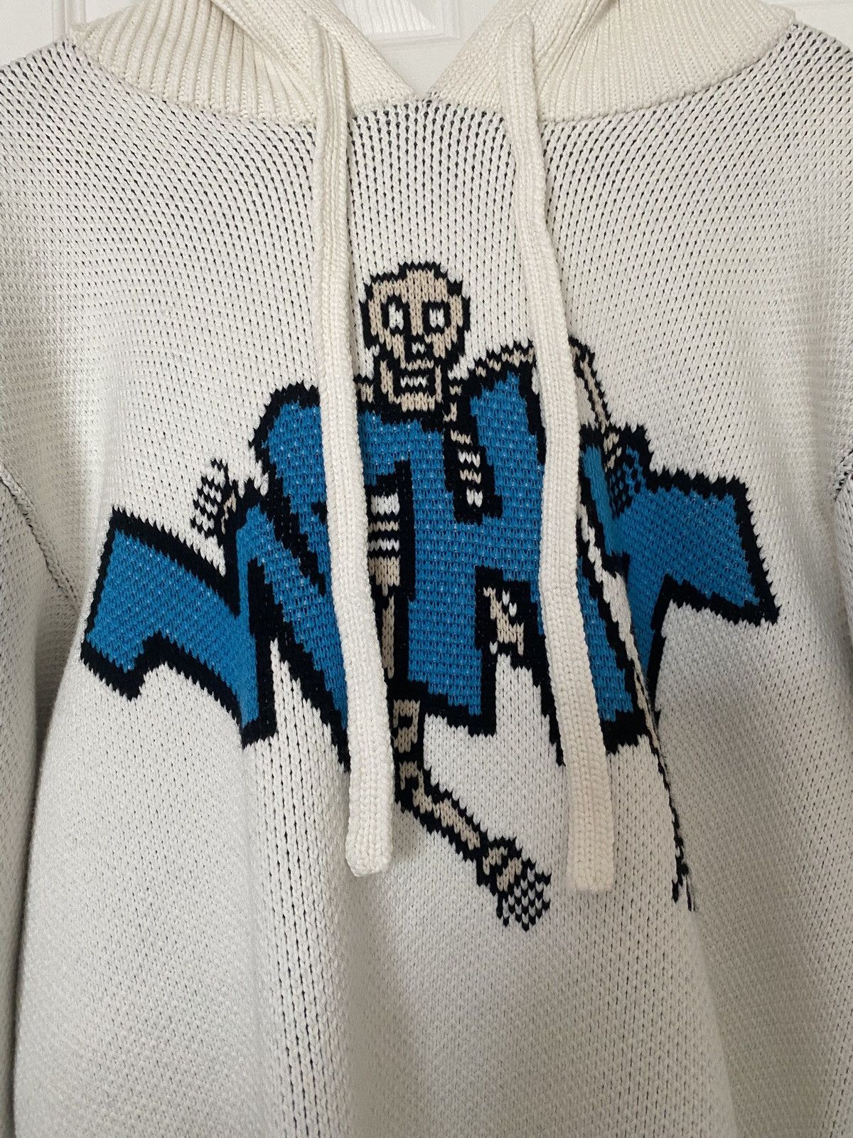 Off-White Off-White Graffiti Knit Hoodie Size Medium Size US M / EU 48-50 / 2 - 2 Thumbnail