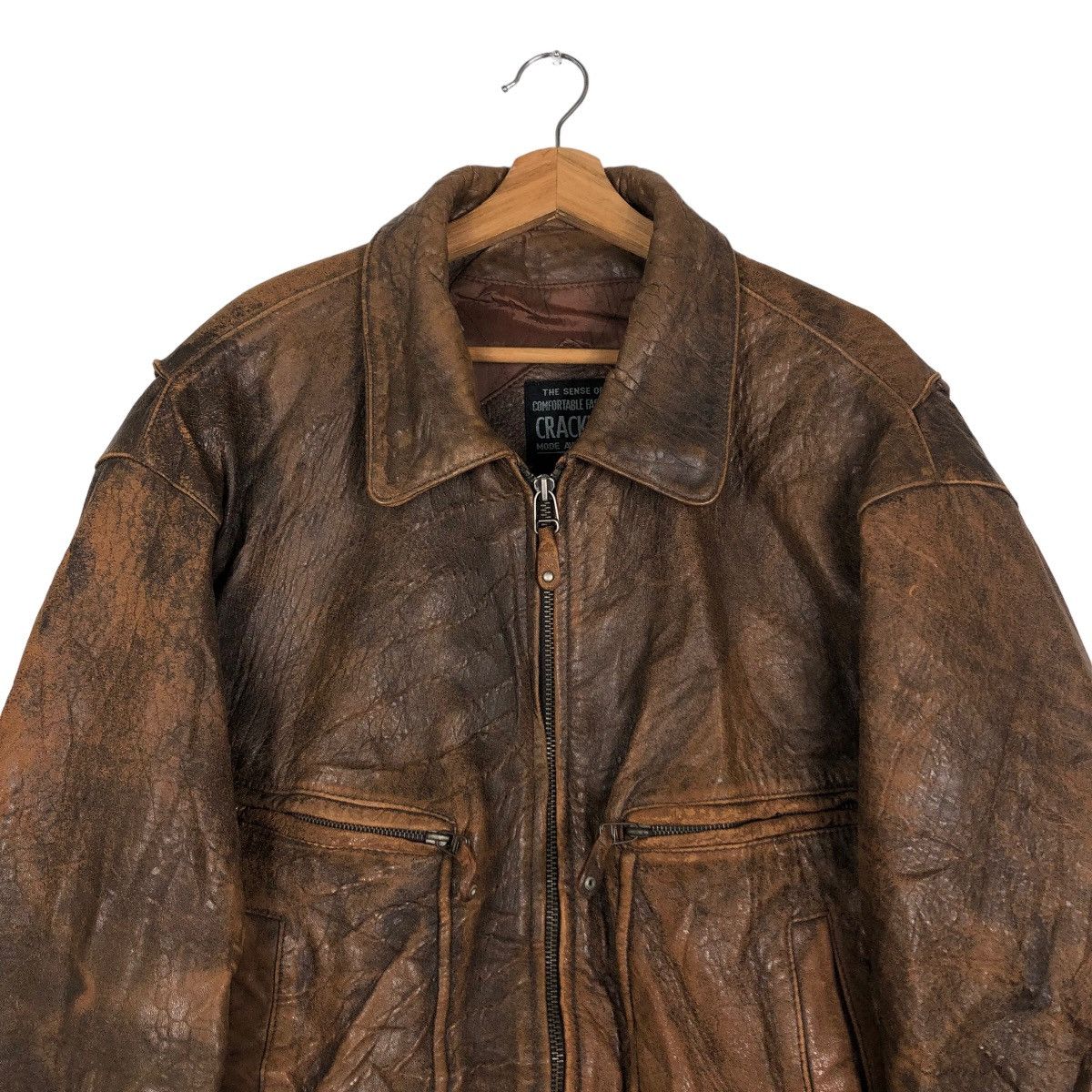 Japanese Brand 🔥Vintage Aviators Leather Jacket Crackers Mode Avant Garde Size US L / EU 52-54 / 3 - 3 Thumbnail