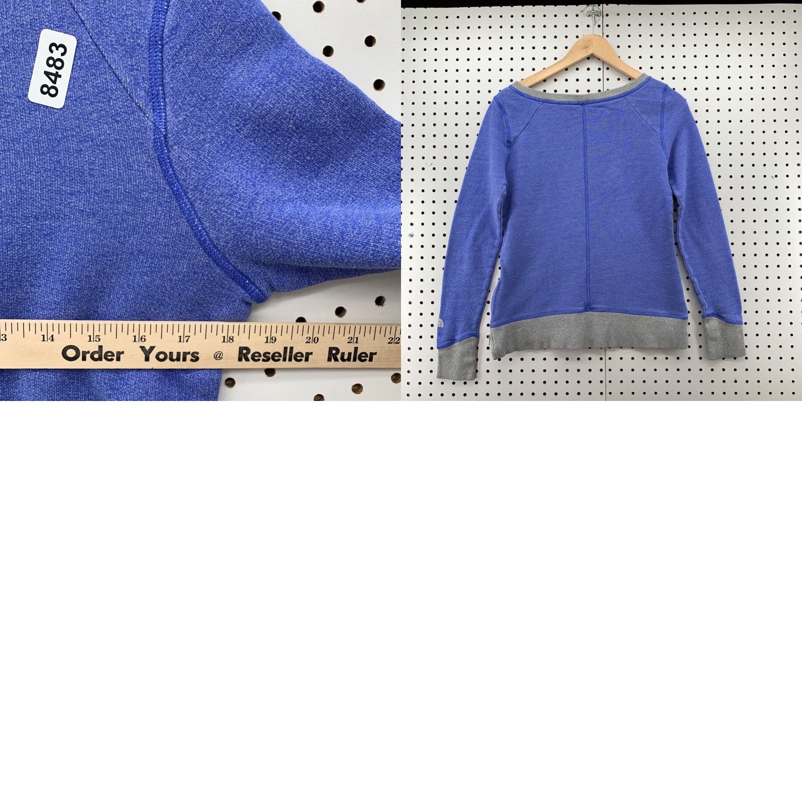 The North Face VINTAGE The North Face Sweatshirt Womens M Blue Gray Zip Sides Thumbhole 18.5x24 Womens Size M / US 6-8 / IT 42-44 - 8 Thumbnail