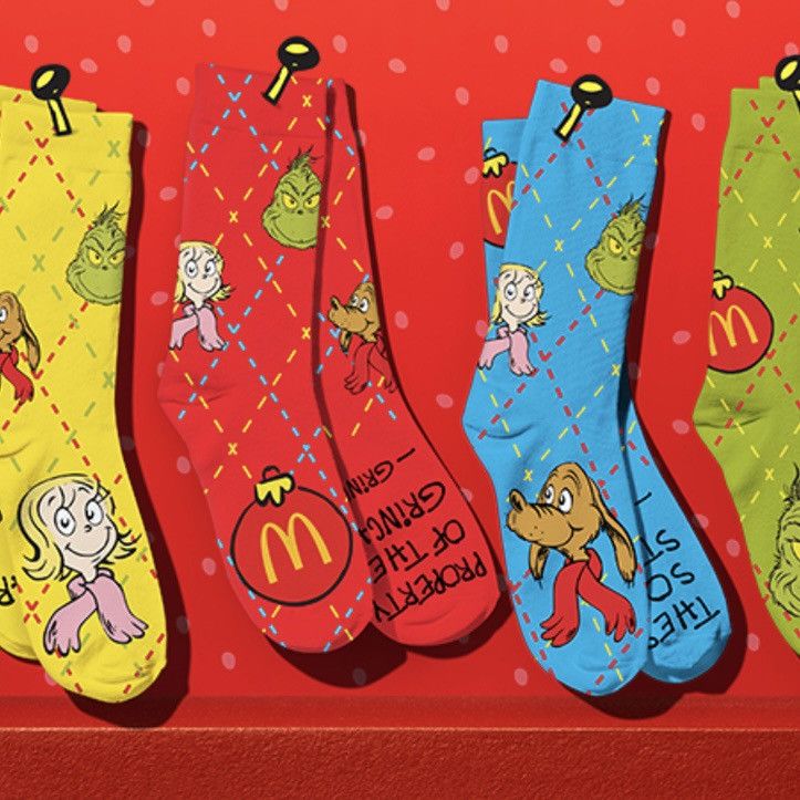 Other UNOPENED McDonald’s 2025 “The Grinch Meal” Adult Sock Pack Size ONE SIZE - 3 Thumbnail