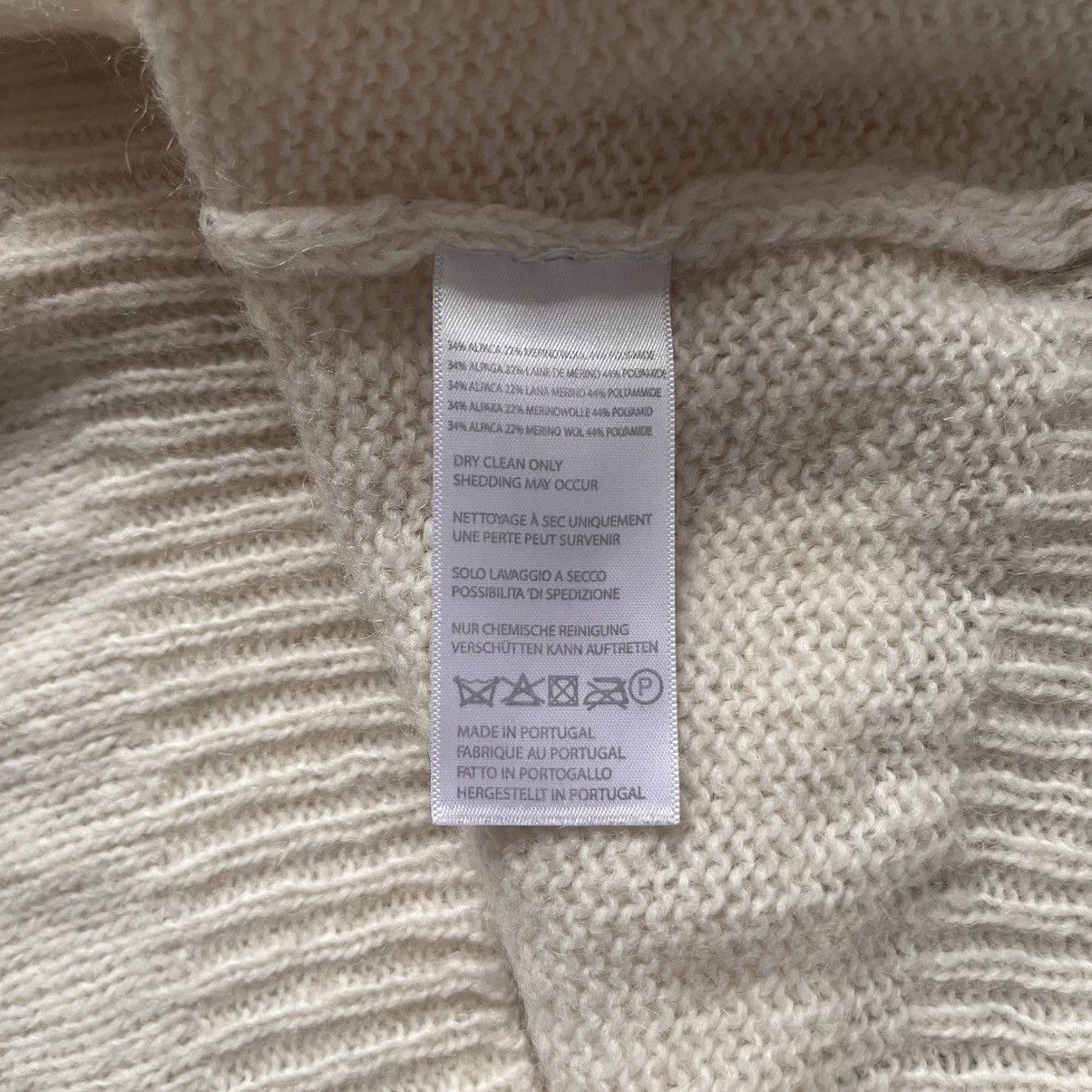 Sunspel Sunspel Alpaca Merino Wool Blend Cream Jumper Size L / US 10 / IT 46 - 4 Thumbnail