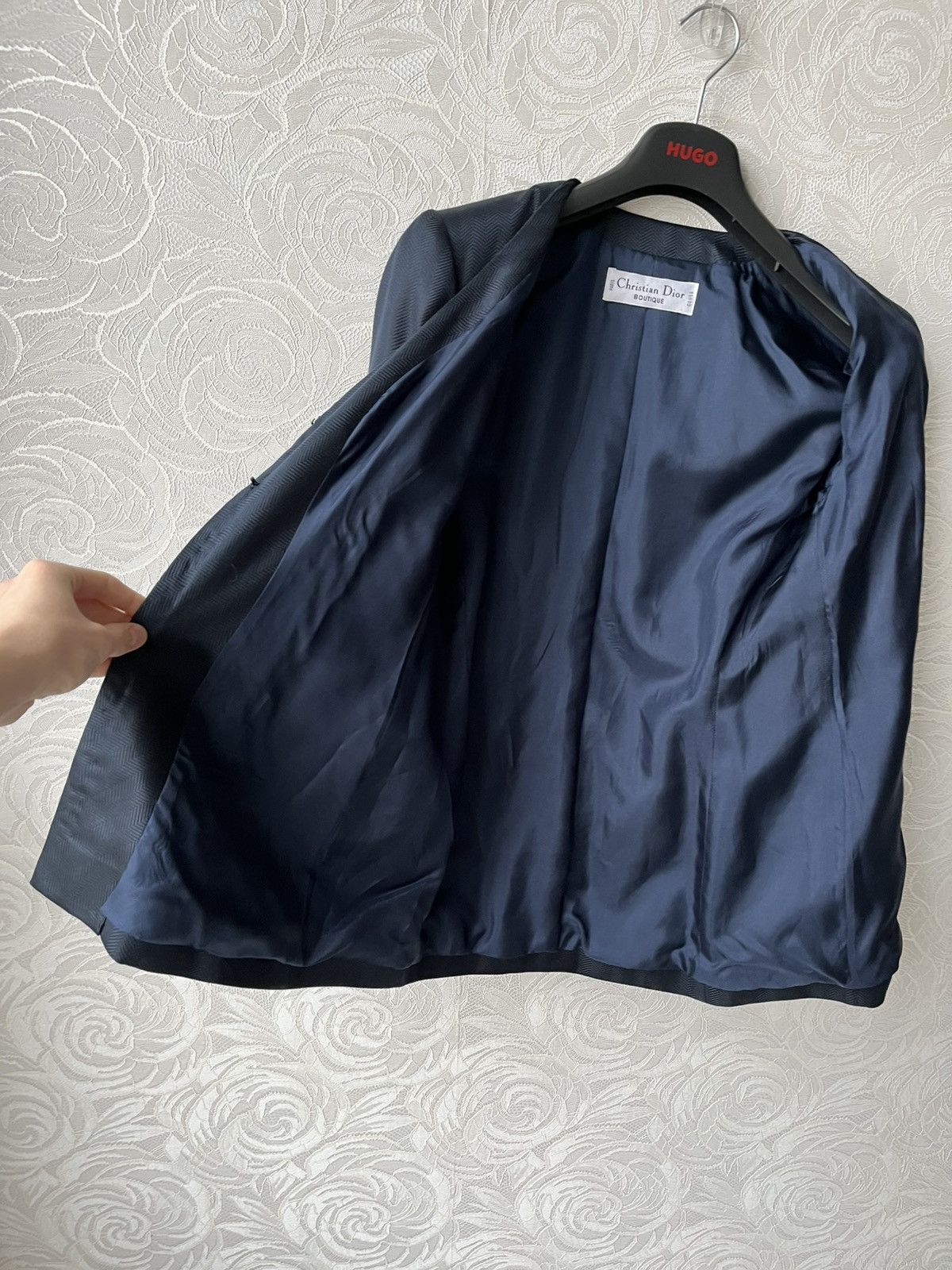Dior Christian Dior Boutique Blue Silk Blazer Jacket Archival 90s Size M / US 6-8 / IT 42-44 - 12 Thumbnail