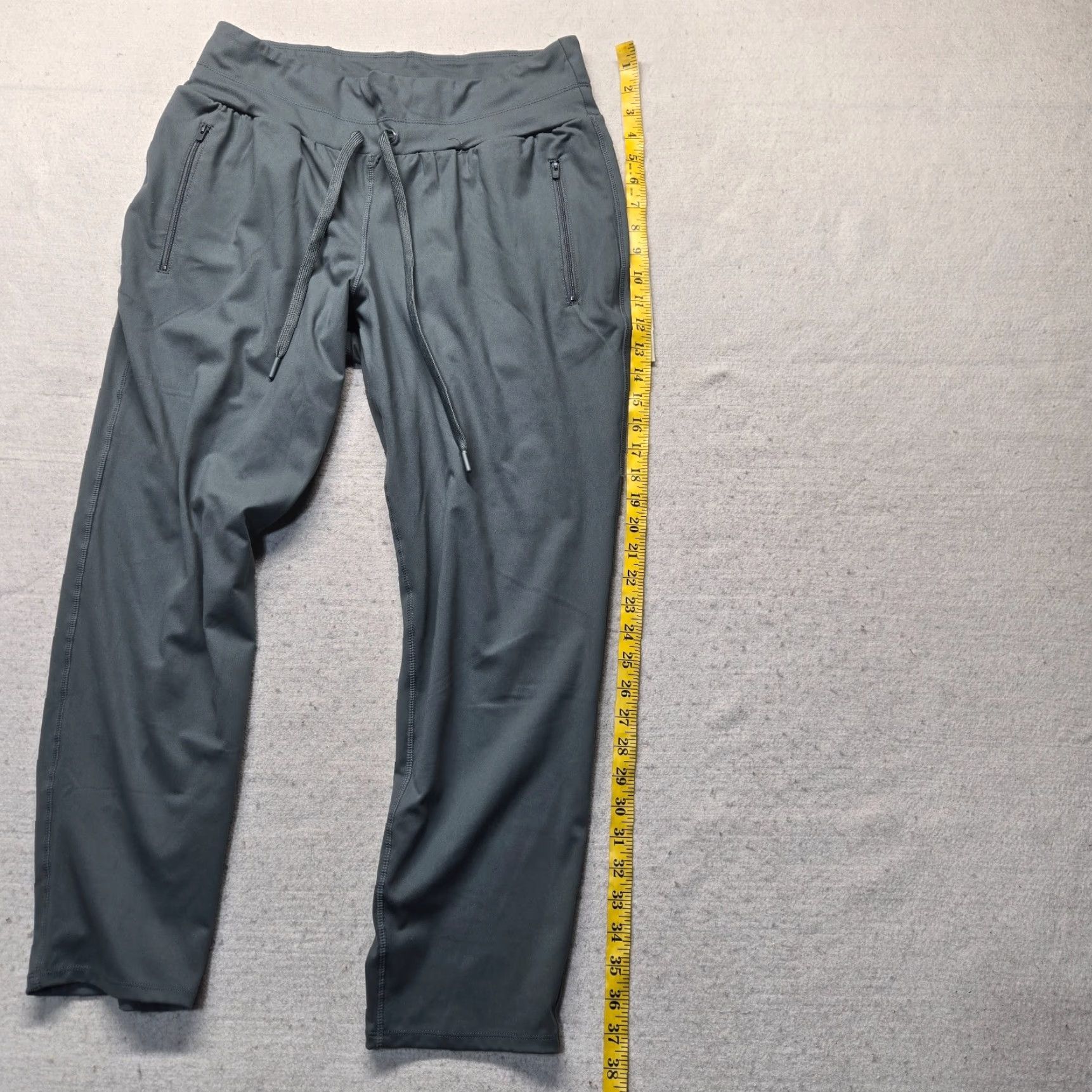 Vintage Maurices Pants Solid Green Stretch High Rise Straight Leg Pockets Women's L Size 36" / US 14 / IT 50 - 7 Thumbnail
