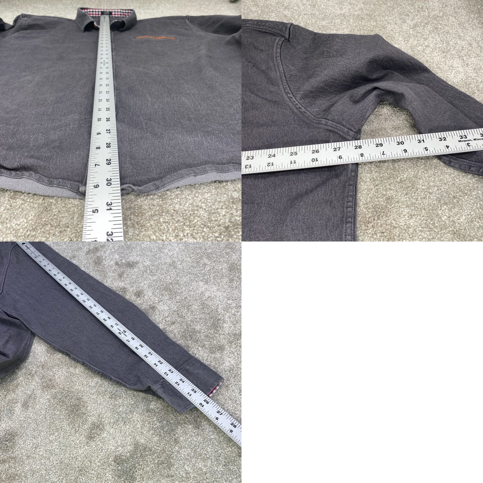 Denime Coofandy Shirt Mens 4XL Gray Denim Long Sleeve Button-Up Shirt Adult 4XL Gray Denim Long Sleeve Button-Up 6960 Size US XXL / EU 58 / 5 - 8 Thumbnail