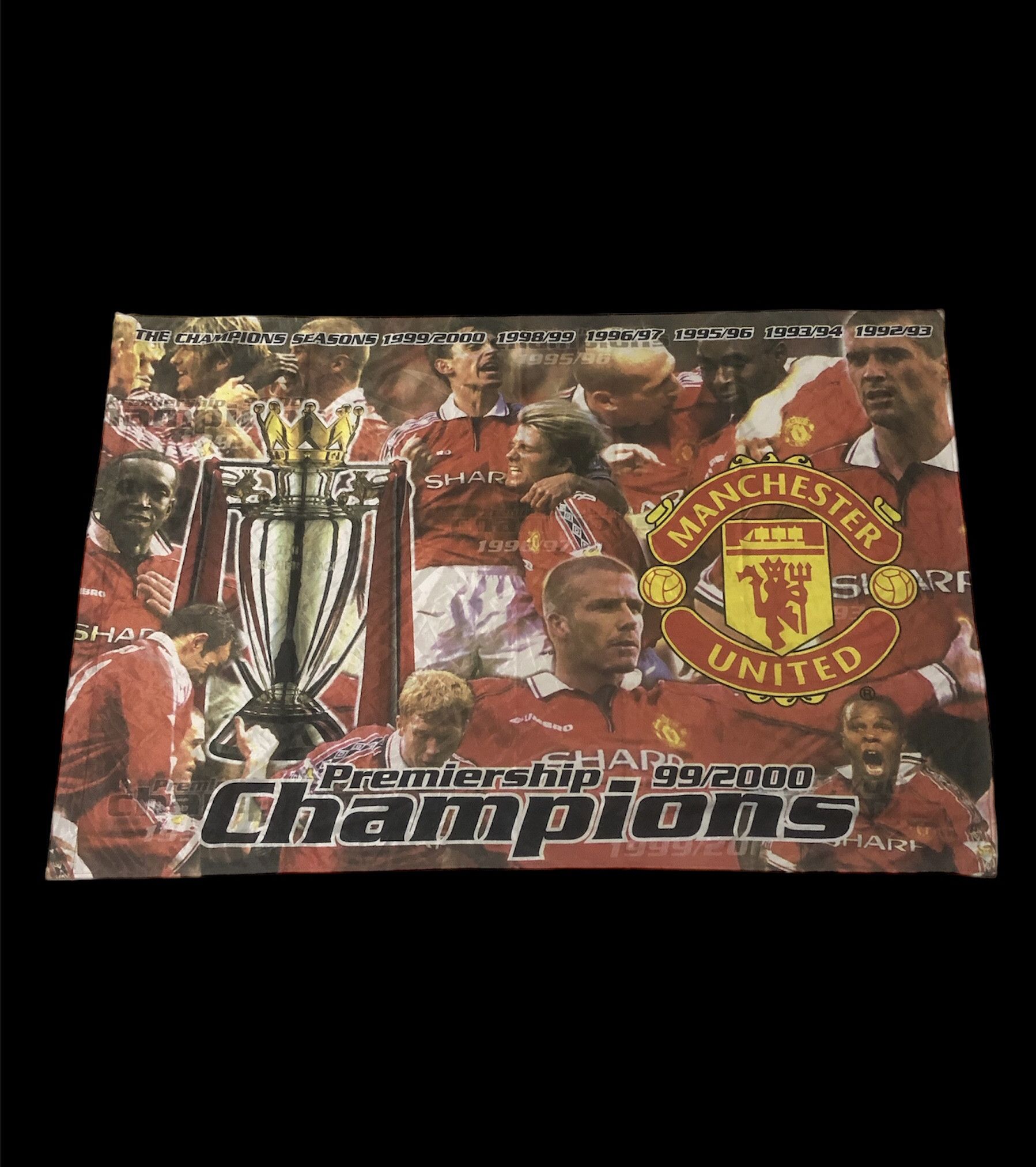 Vintage Rare Manchester United Flag/Poster 99/00