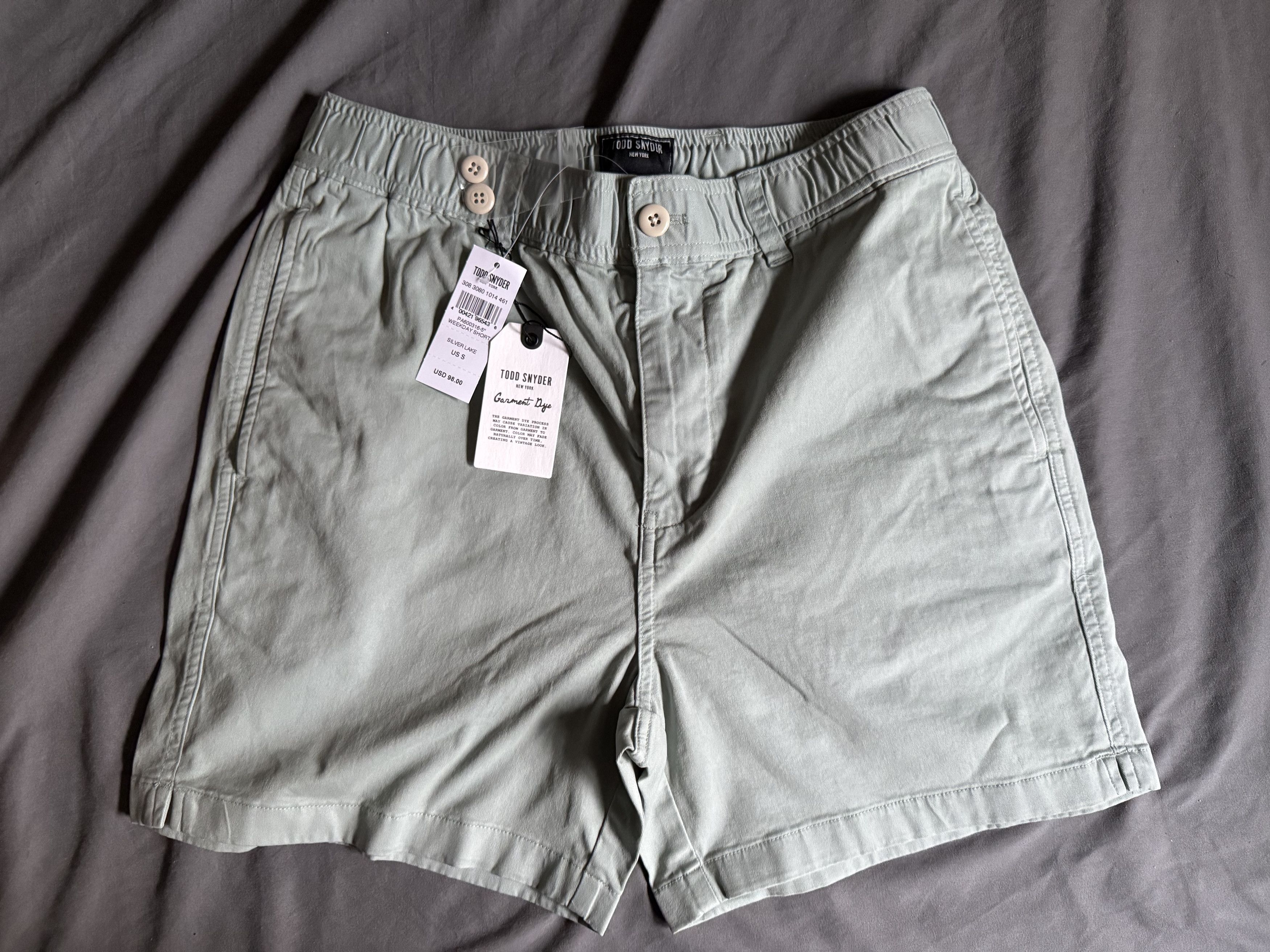 Todd Snyder Todd Snyder 5" Cotton Beachcomber Short Green SMALL $98 Size US 30 / EU 46 - 4 Thumbnail