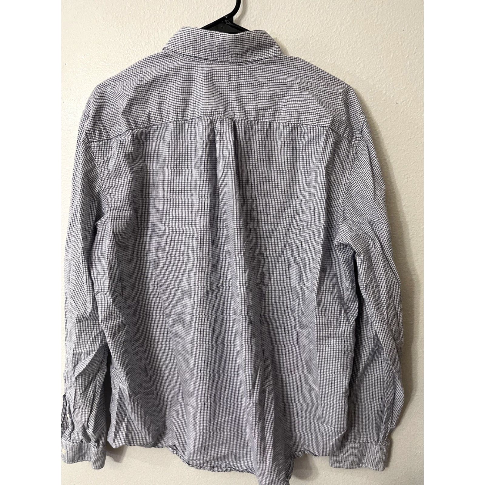 Gap GAP Button-Up Shirt XL Men Plaid Blue & White Classic Long Sleeve Cotton Gingham Casual Standard Fit Size US XL / EU 56 / 4 - 3 Thumbnail