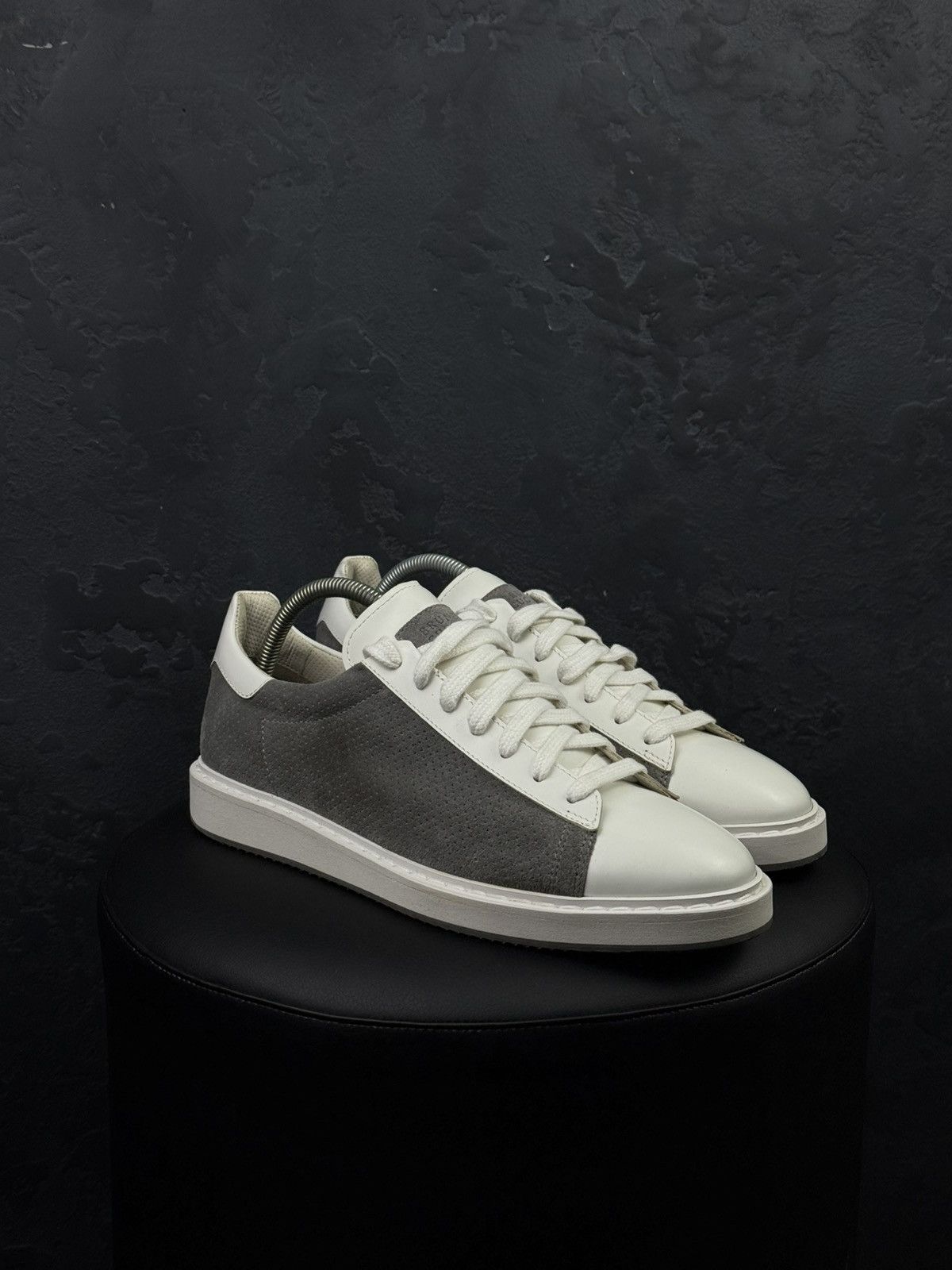 Brunello Cucinelli Brunello Cucinelli Men's Leather Suede Low-Top Sneakers Size US 9.5 / EU 42-43 - 4 Thumbnail