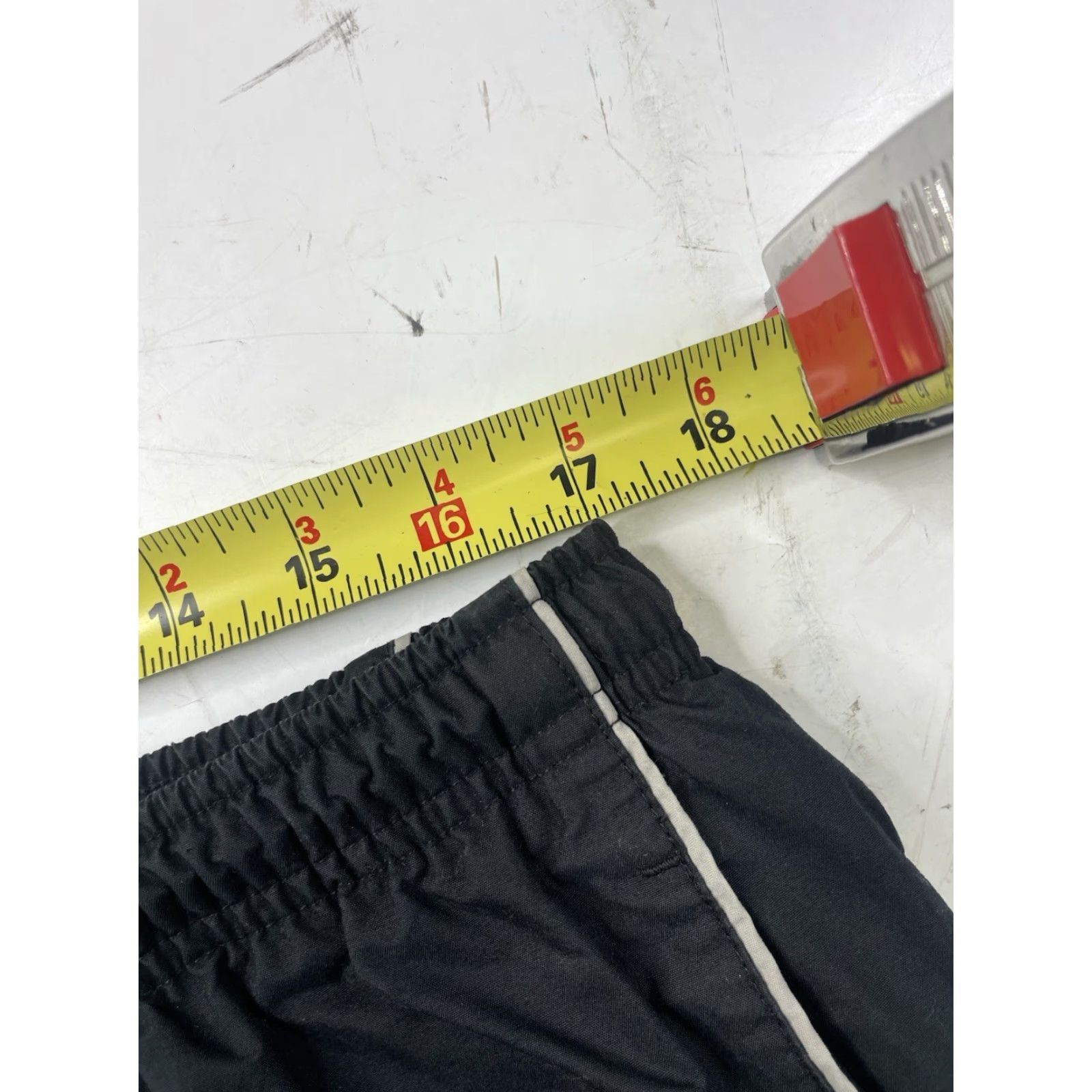Nike VINTAGE Nike Track Pants Men L Track Pants Black Nylon Polyester Zip Striped Elastic Waist Lined Pockets Baggy Regular Straight Size US 33 - 4 Thumbnail