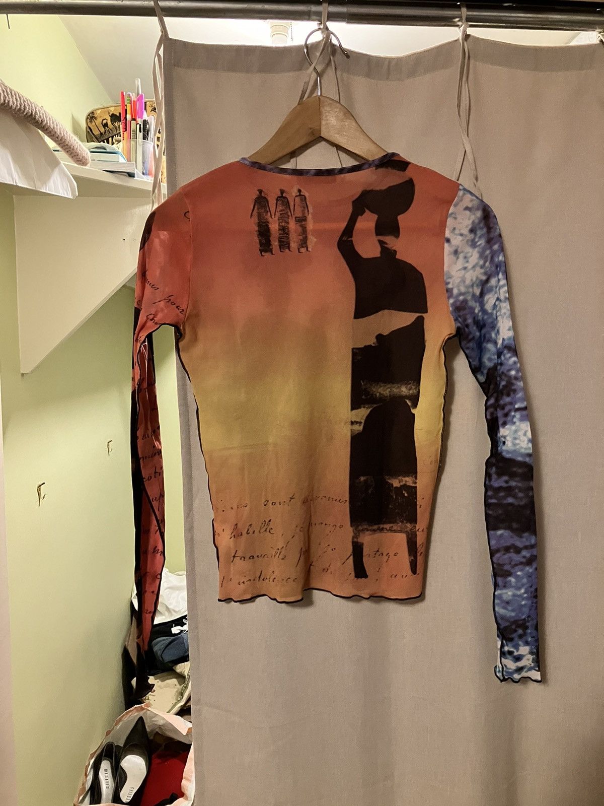 Cop Copine Cop coping graphic sheer long sleeve shirt Size S / US 4 / IT 40 - 3 Thumbnail