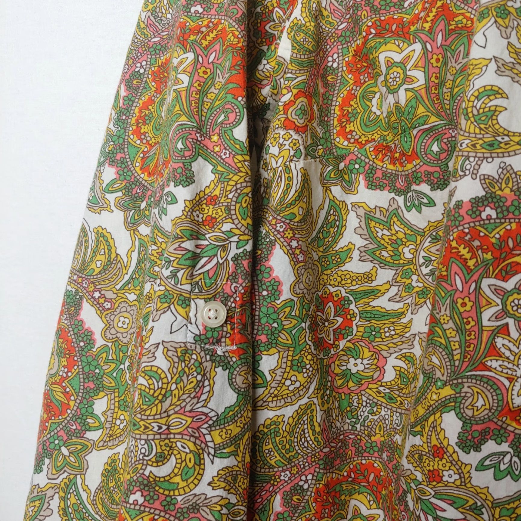 Talbots Talbots Women's Petite Blouse 14P Long Sleeve Paisley Cotton Casual Office | Multicolor Size XL / US 12-14 / IT 48-50 - 6 Thumbnail