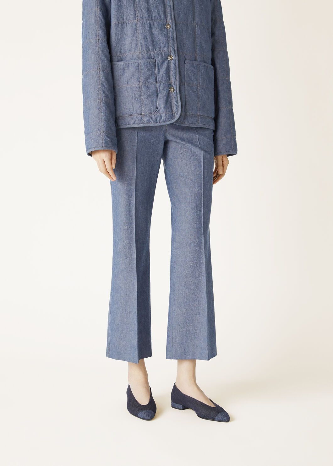 Loro Piana o1srvl11e0825 FAO4172 Nash Pant in Blue Size 27" / US 4 / IT 40 - 4 Thumbnail