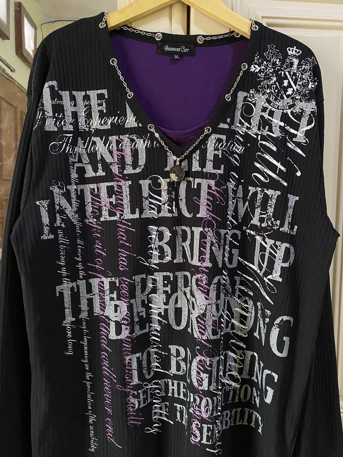 If Six Was Nine Y2K JAPANESE BRAND BEAUMONT CARR NECKLACE POEM - LGB Size US XXL / EU 58 / 5 - 3 Thumbnail