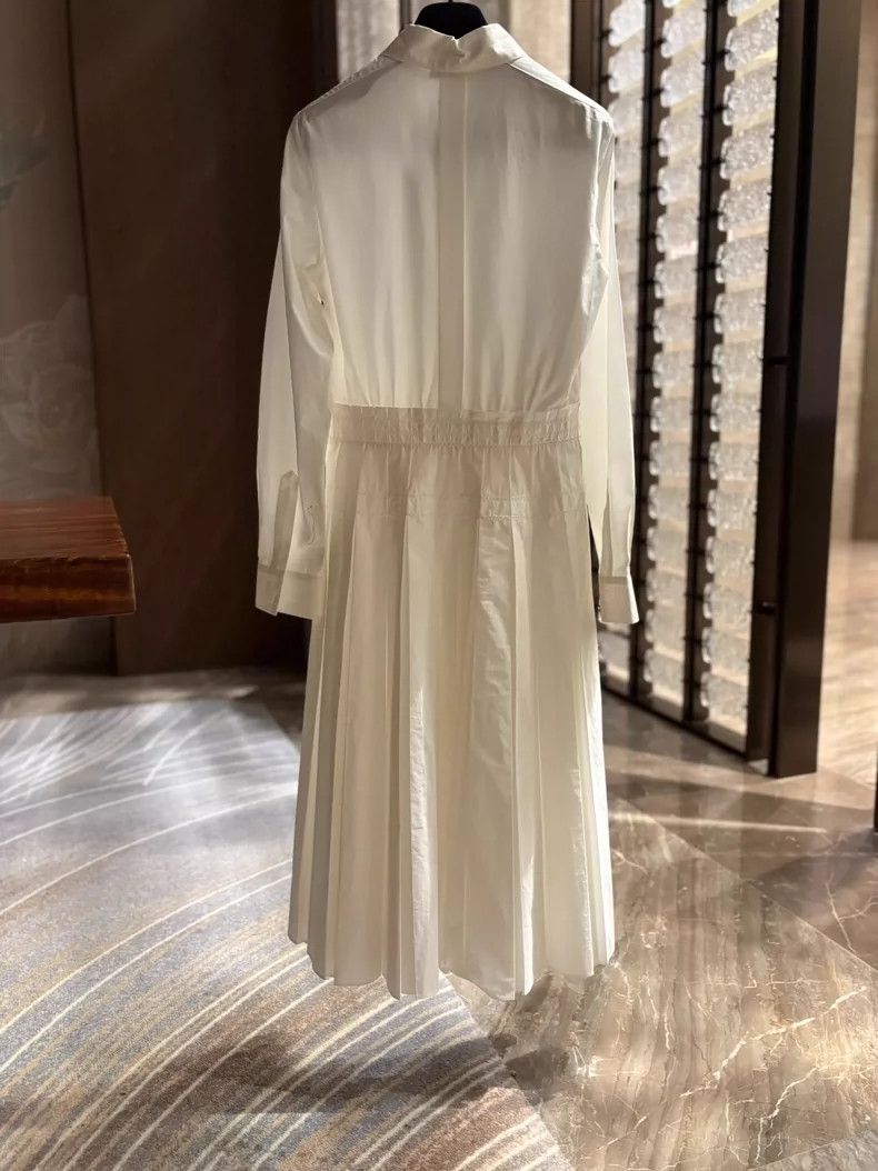 Loro Piana LORO PIANA Full cotton pleated corset dress Size XS / US 0-2 / IT 36-38 - 2 Thumbnail