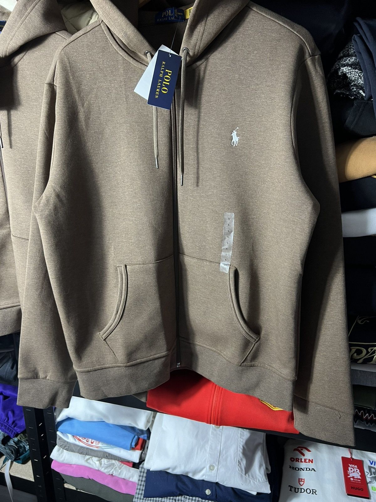 Polo Ralph Lauren 🔥 Polo Ralph Lauren Full Zip Hoodie Brown Up Sweatshirt Size US M / EU 48-50 / 2 - 4 Thumbnail