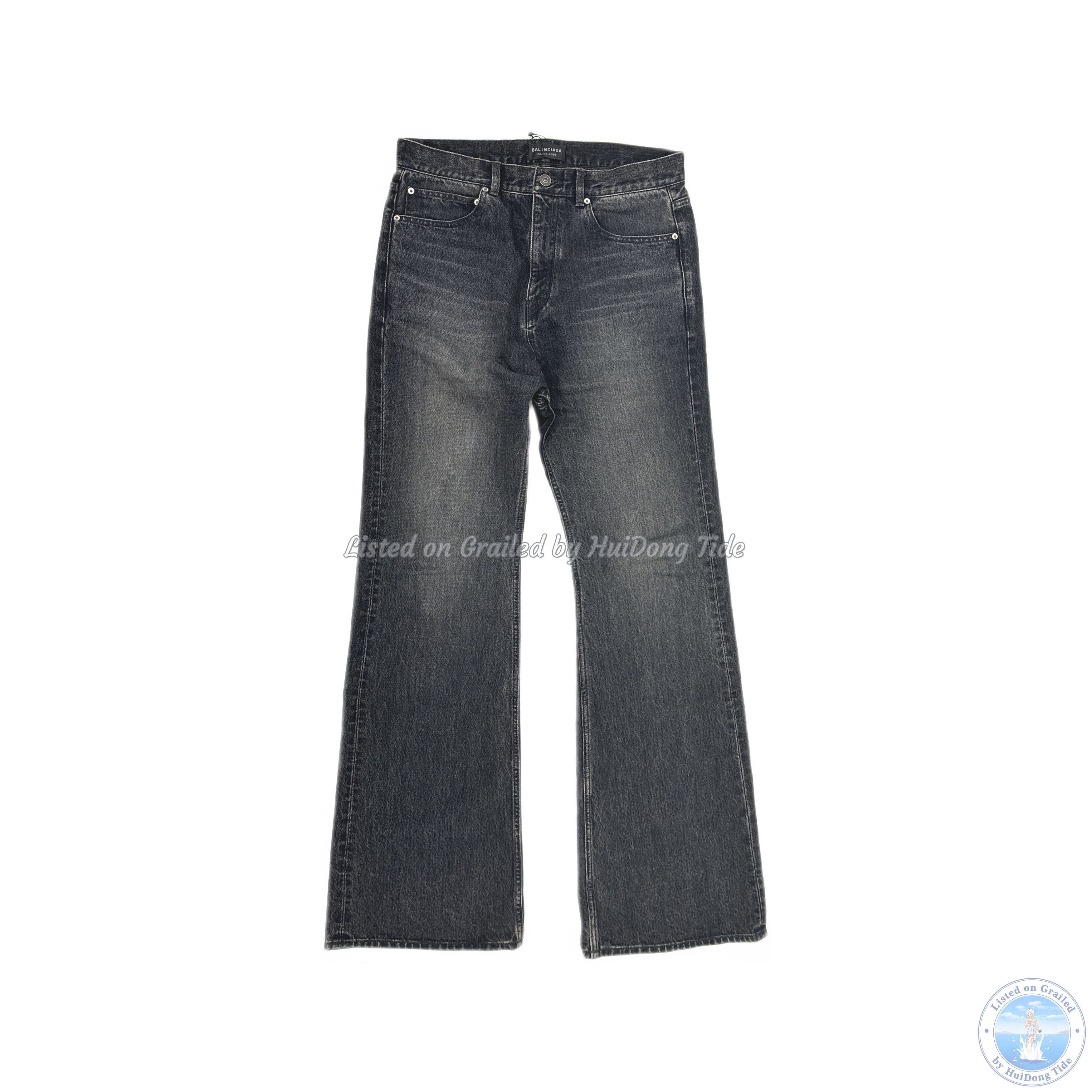 Balenciaga Balenciaga Washed Denim Flared Pants XS Size | Grailed