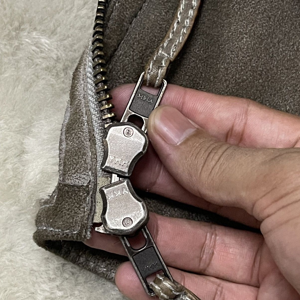 Gimo's Vintage GMS - 75 Cuir Leather Real Fur Lamb Shearling Jacket Size US L / EU 52-54 / 3 - 12 Thumbnail