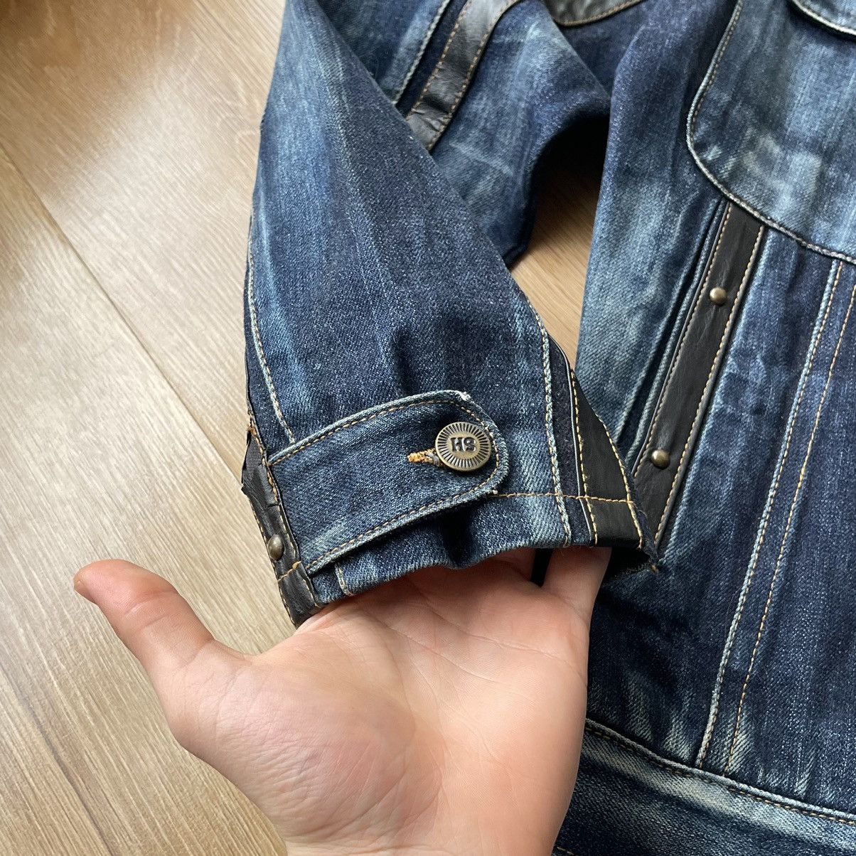 If Six Was Nine Vintage Distressed Carpenter Moto Zip Denim Jacket y2k Size US L / EU 52-54 / 3 - 6 Thumbnail