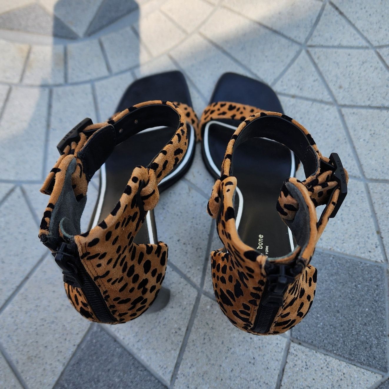 Rag & Bone Rag & Bone Ellis Cheetah Suede Open Toe Sandals 38.5 Size US 8 / IT 38 - 6 Thumbnail