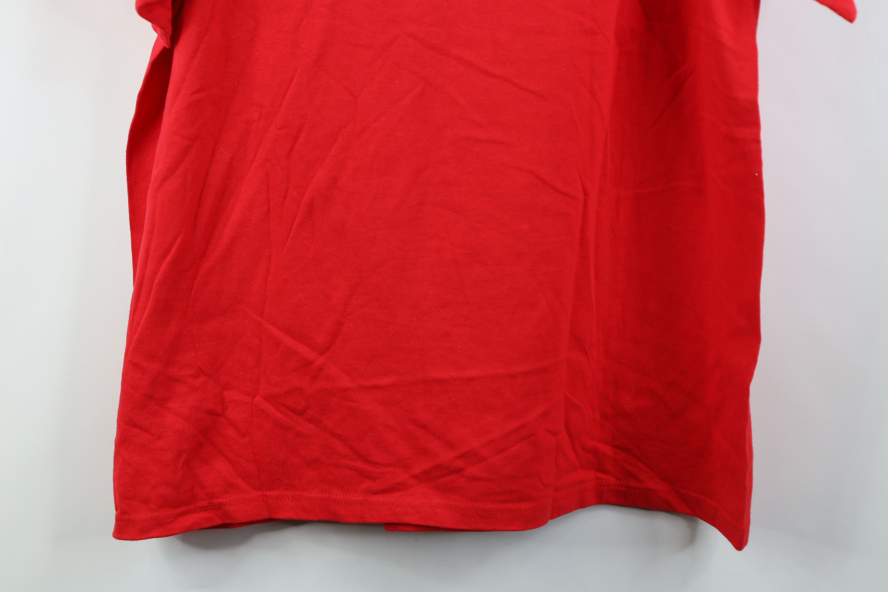 Dooney & Bourke Vintage 90s Dooney & Bourke Spell Short Sleeve T-Shirt Red Size XXL / US 16-18 / IT 52-54 - 14 Thumbnail