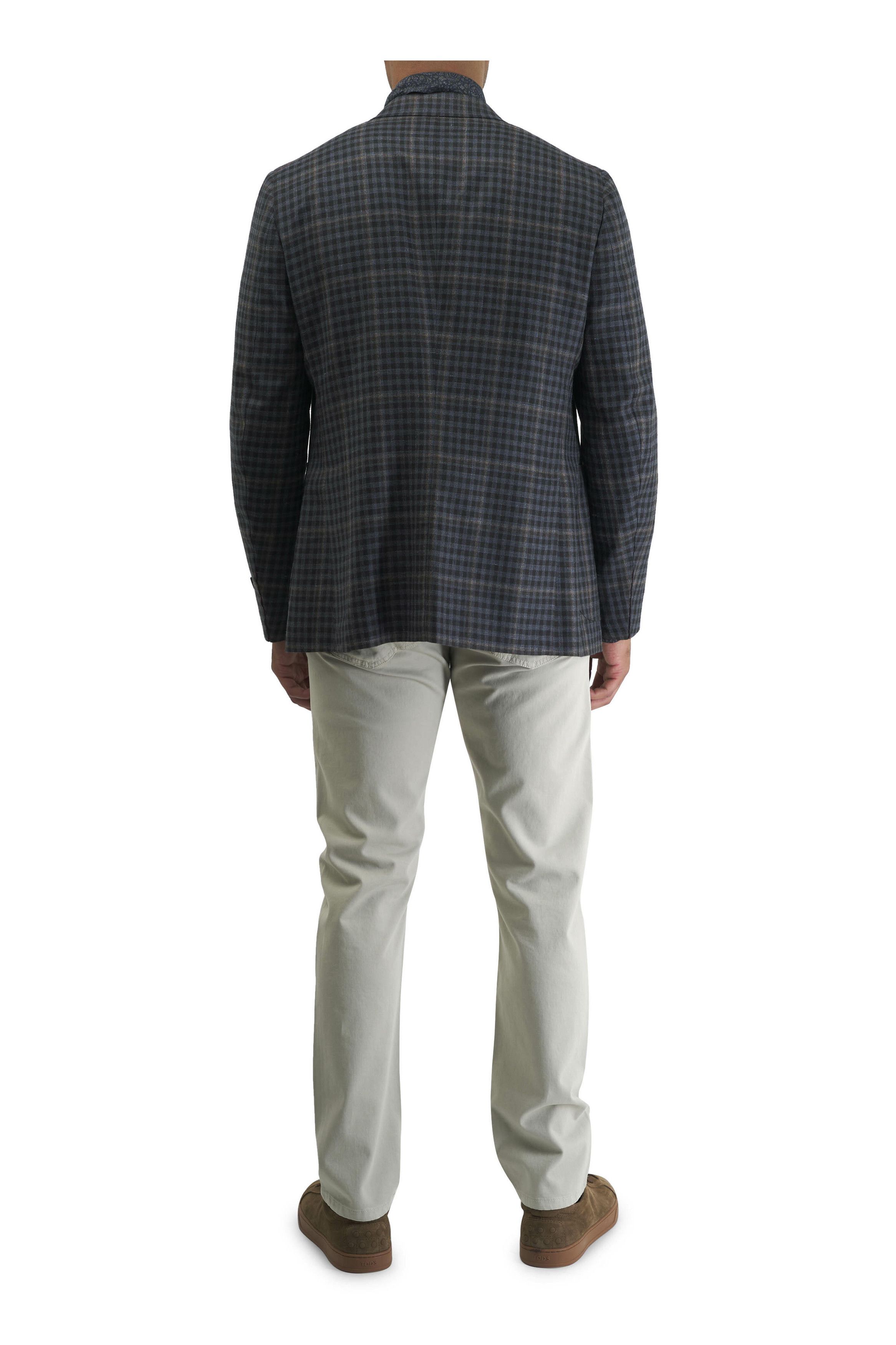 Isaia o1mtch0225 Check Sportcoat in Medium Grey Size US L / EU 52-54 / 3 - 5 Thumbnail